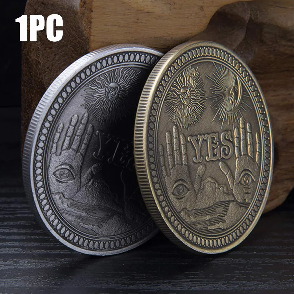 YES/NO Moneda de decisión postal, Sí No Desafío Adornos de Moneda para tomadores de decisiones