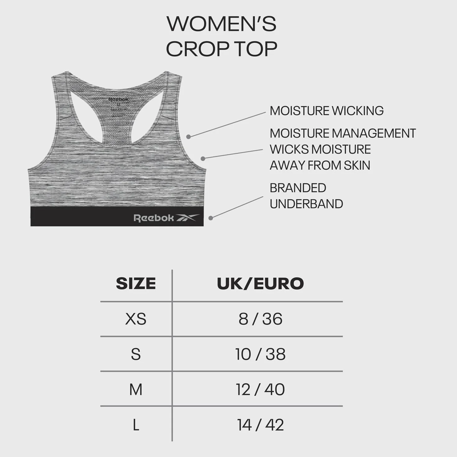 Reebok Simone Ropa Interior para Mujer