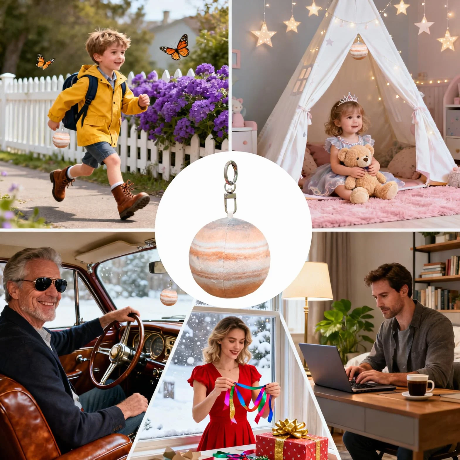 Juguetes Planetarios,Colgante Suave Relleno Colgable De 7.5 Centímetros - Juguetes De Peluche De Planetas De Simulacion | Para Bolso Monedero Joyeria Cartera Mochila Mujeres Hombres Ninas Ninos