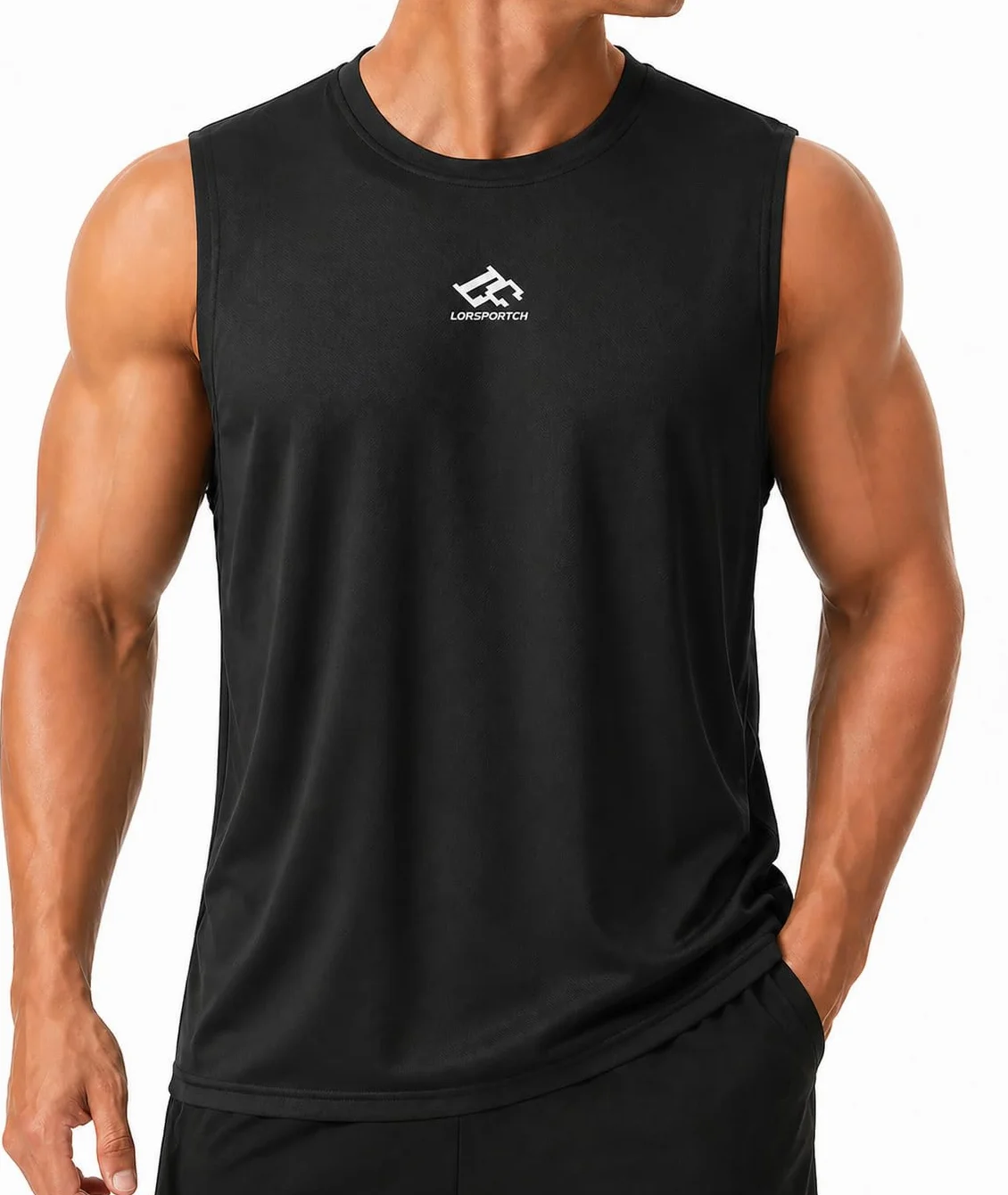 Camiseta sin Mangas para Hombre Deportiva Culturismo Entrenamiento Gimnasio Fitness Correr
