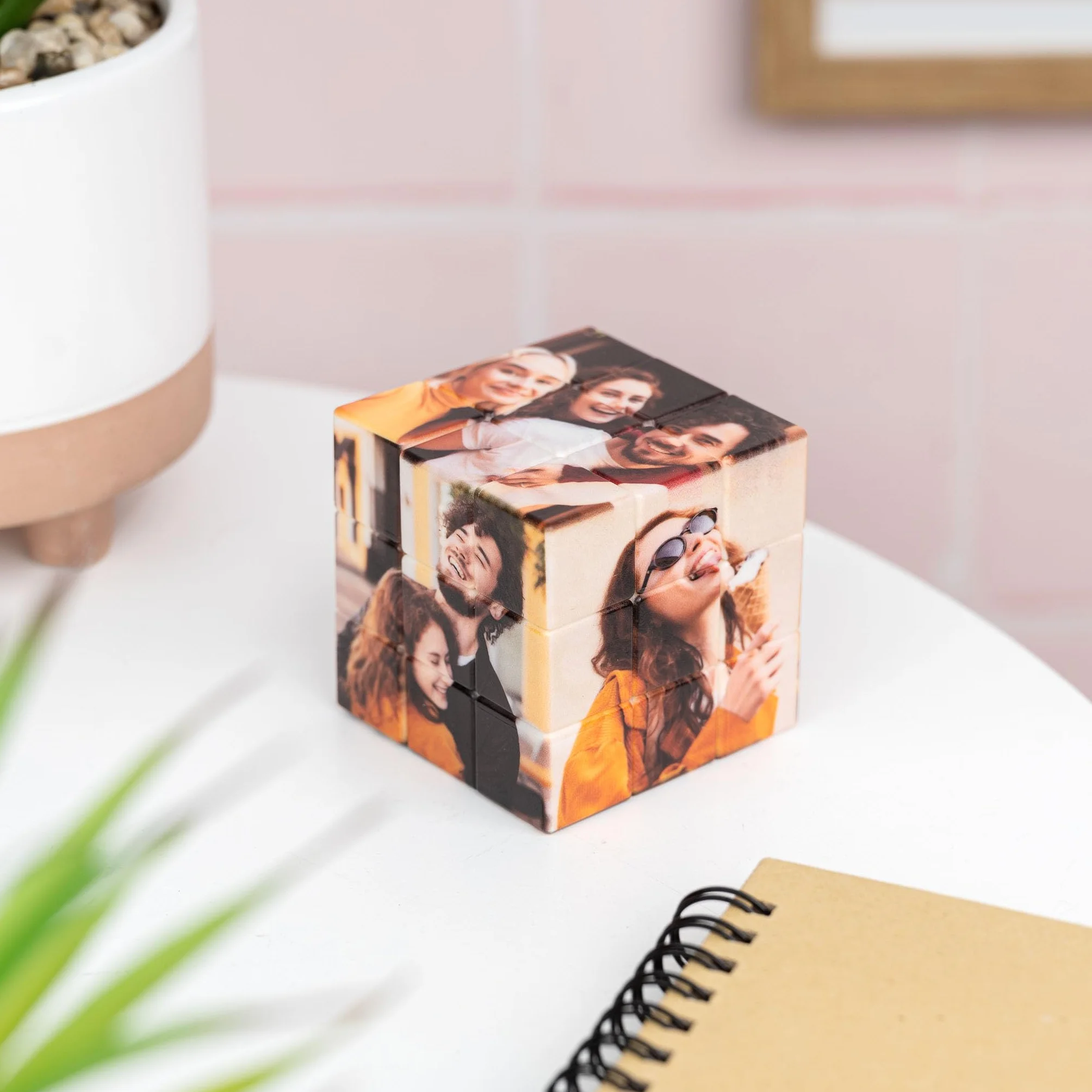 Wanapix | Cubo de Velocidad Personalizado 3x3 | Cubo de Lógica Giratorio con 6 Fotos | Impresión Directa sobre Cada Cara