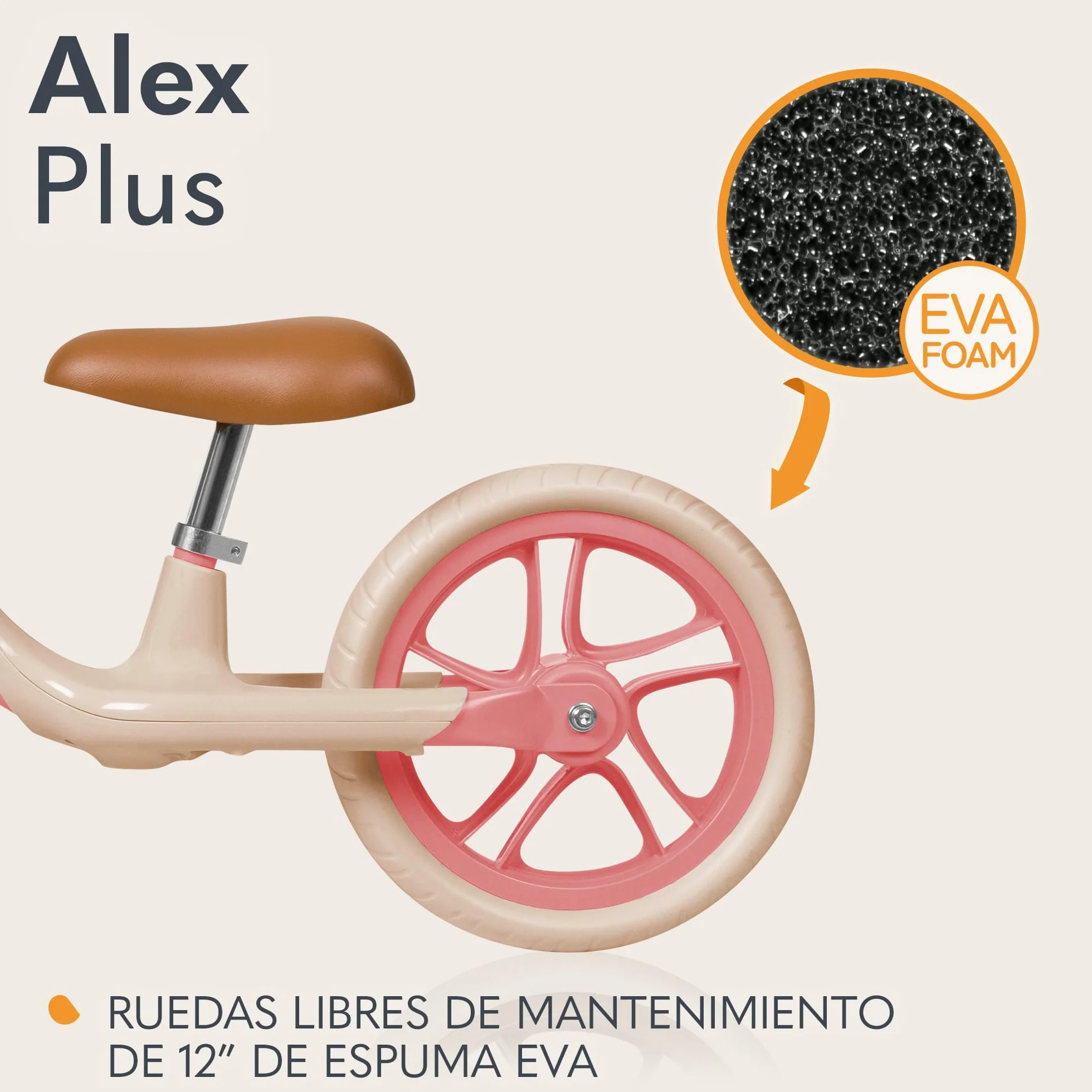 lionelo Alex Bicicleta sin Pedales de 3 años hasta 30 kg, Bicicleta de Equilibrio para Menores, Regulación del Asiento y del Volante, Ruedas Ligeras, Reposapiés Perfilado