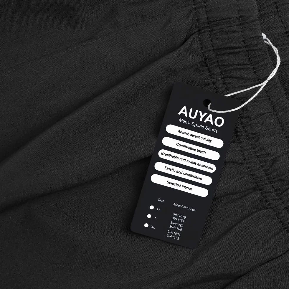 AUYAO Pantalones Cortos Hombre Deporte Running Secado Rápido Transpirables para Tenis Fitness