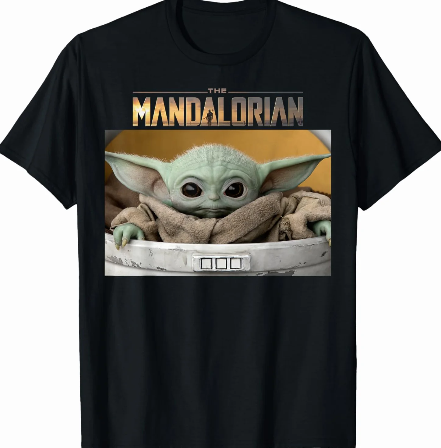 Star Wars The Mandalorian The Child Logo Portrait Panel Camiseta