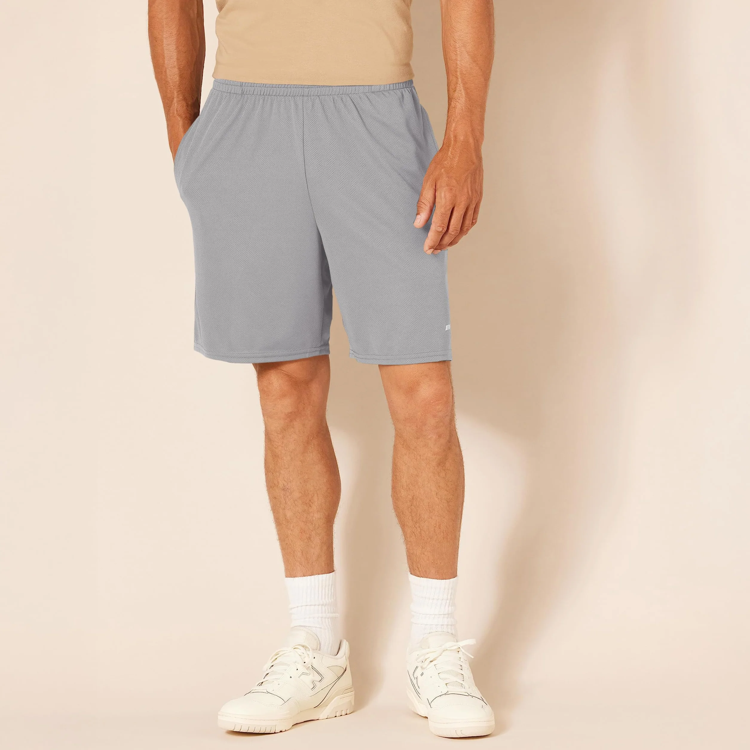 Amazon Essentials Pantalones Cortos de Entrenamiento Corte Suelto Alto Rendimiento Hombre Pack 2