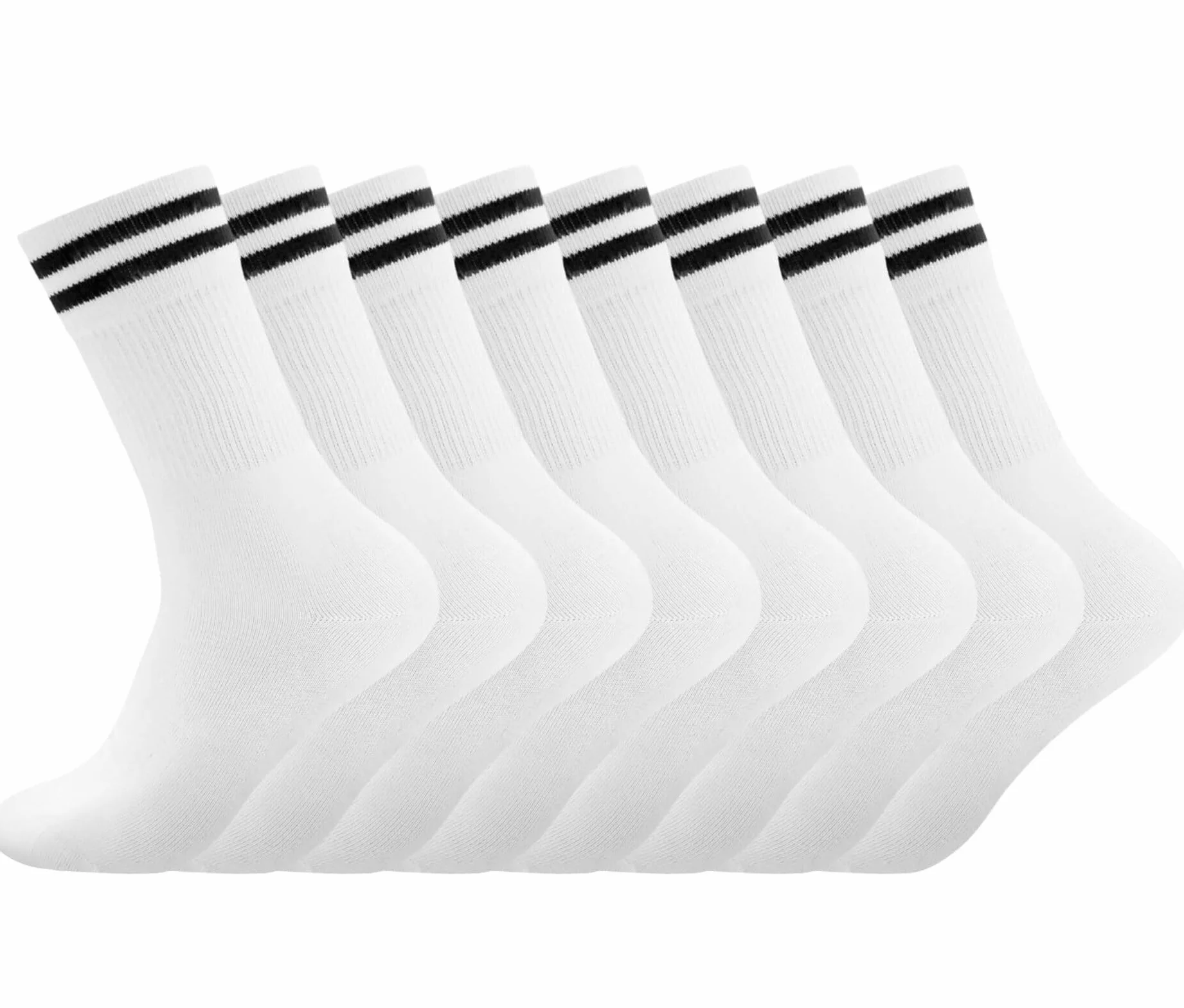 Calcetines hombre deporte algodón blanco pack 4/8