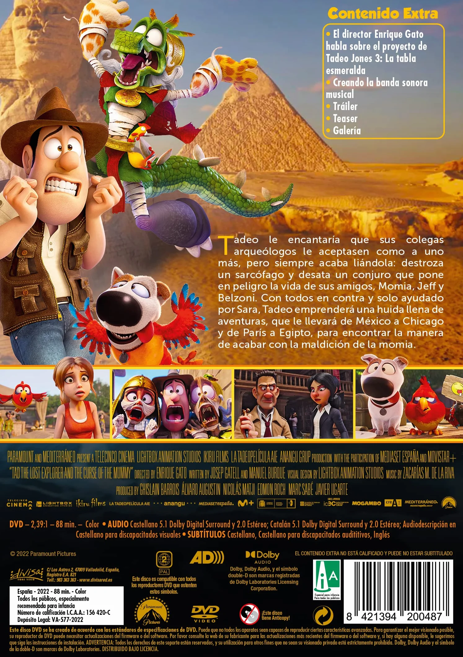 Tadeo Jones 3: La Tabla esmeralda (DVD)