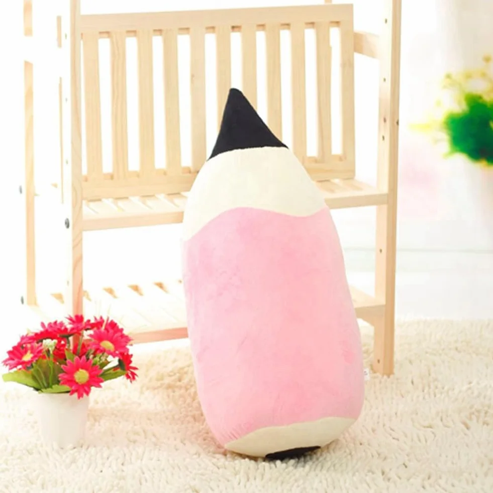 Almohada Tipo Lápiz, Almohada de Felpa para el Aula para Niños, Rincón de Lectura, Cojín de Regreso A la Escuela, Cojín de Regalo para Maestros para la Habitación D