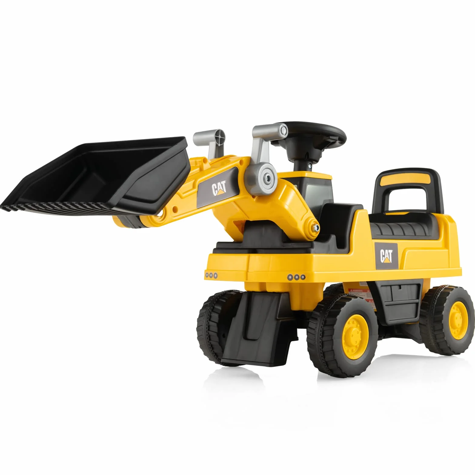 GOPLUS Portador Bulldozer para niños con bocina y Espacio de Almacenamiento Oculto, vehículo excavador con Pala y Asiento cómodo, Carga 25 kg, para niños de 1 a 3 años