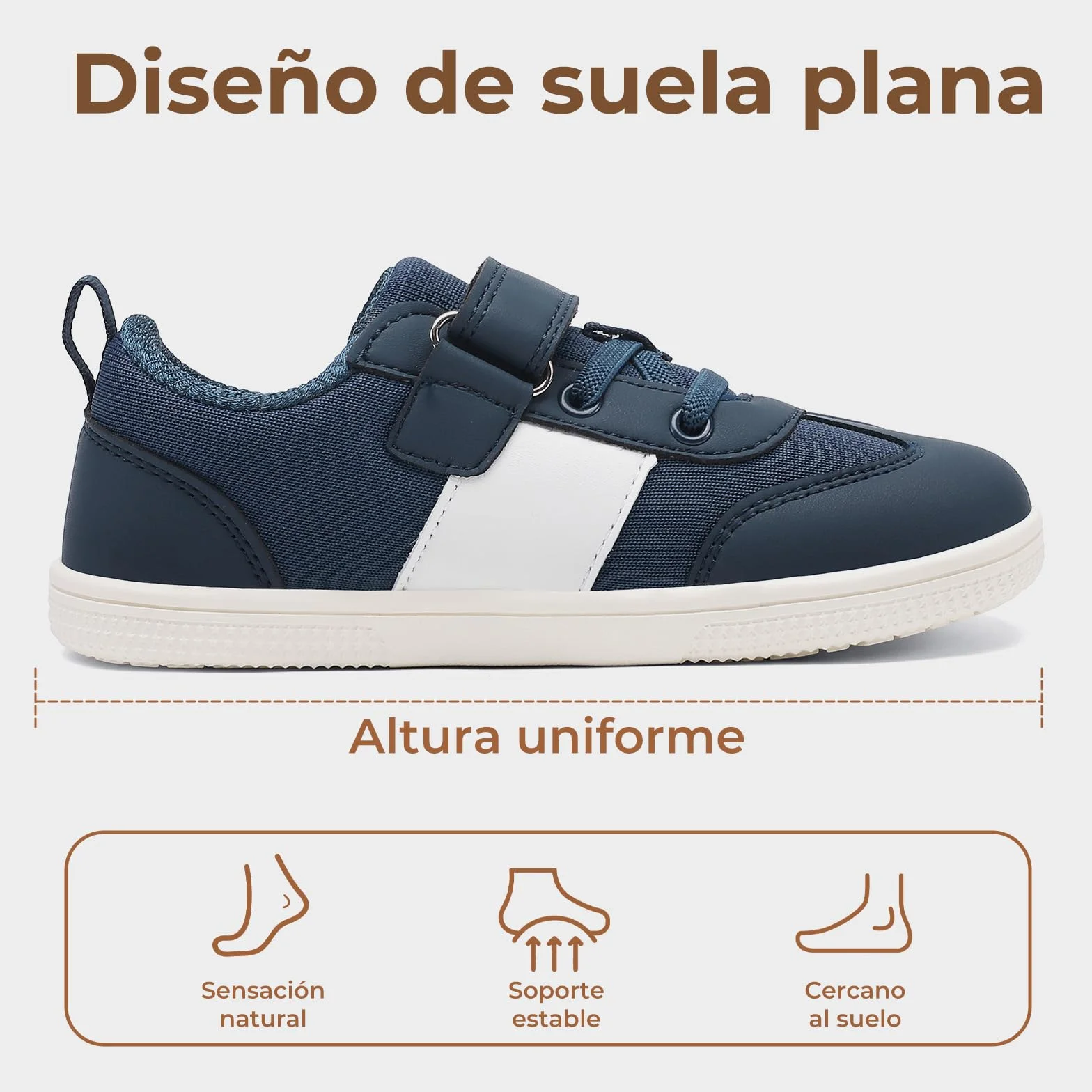 SAGUARO Zapatillas Barefoot Casual Niños Calzado Respetuoso con Suela Plana y Puntera Ancha,Gr.25-35