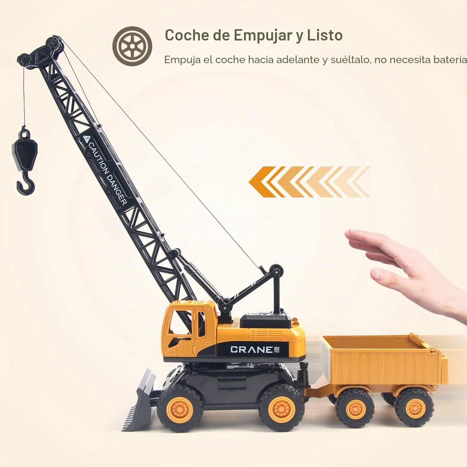 Grúa juguete grúa carro de construcción juguete camión niños coche juguete niños a partir de 3 años, 2024-07B1