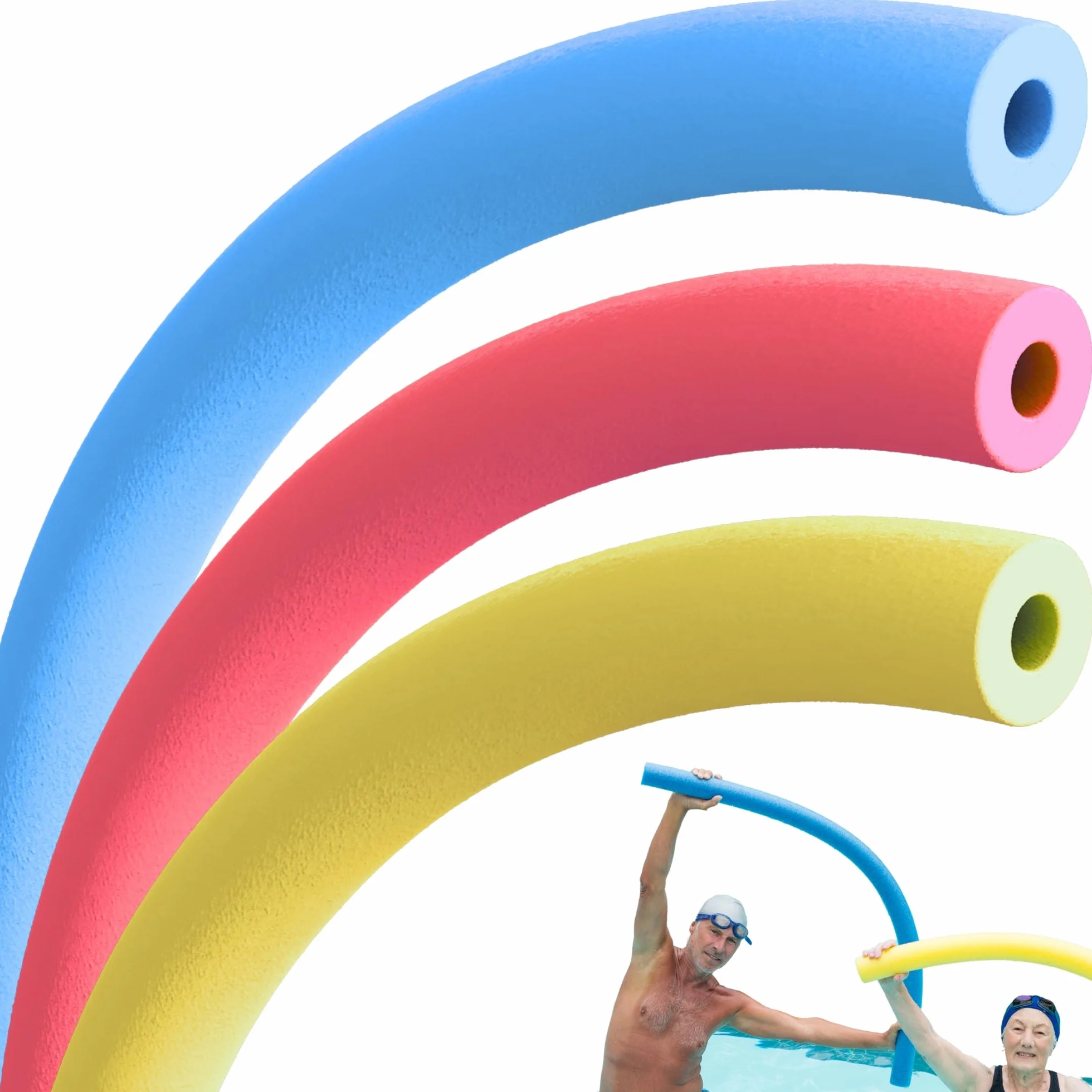 Flotadores de Piscina Fideos de Espuma, 6 cm x 150 cm, para Niños y Adultos