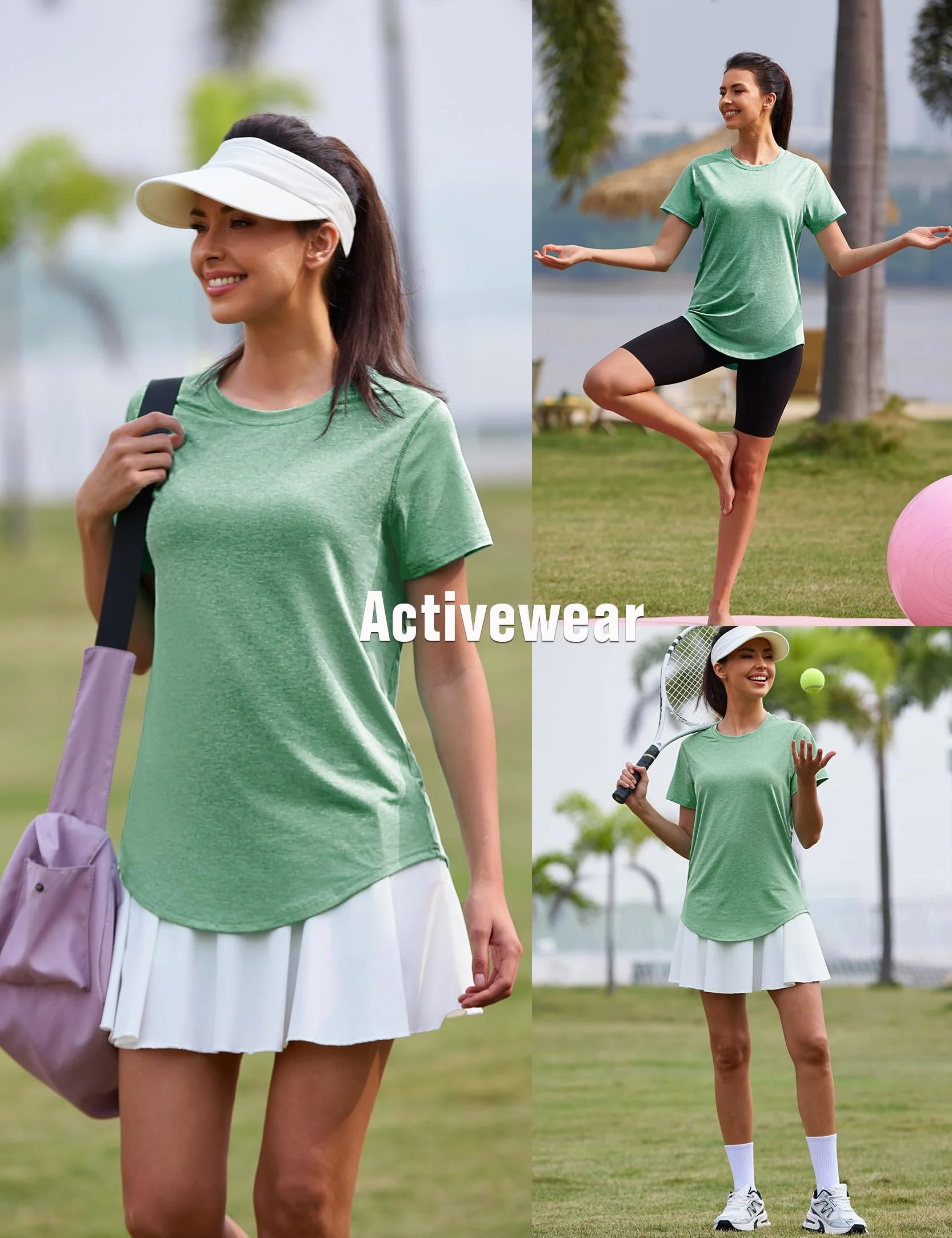 Camiseta Deportivo Mujer Manga Corta Secado Rápido Malla Yoga Fitness Top Ropa Deportiva