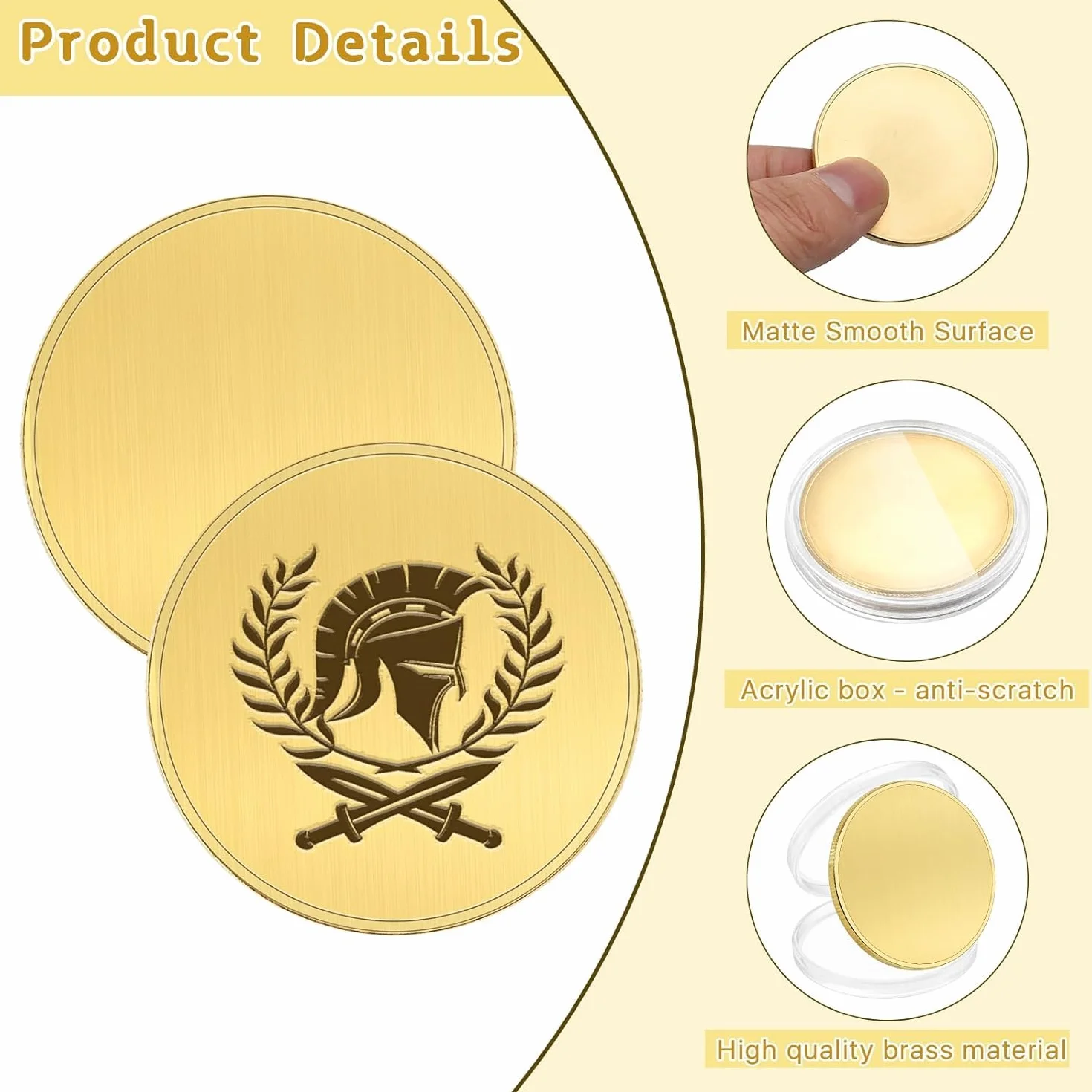 20 Piezas Monedas de Desafío 40 mm Metal Estampado en Blanco Redondas Grabadas para Artesanía Joyería