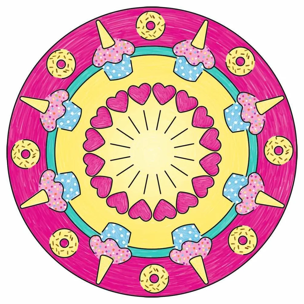 Ravensburger- Mini Mandala Designer Unicorn, Manualidades y Pintura, Color Blanco (29704)