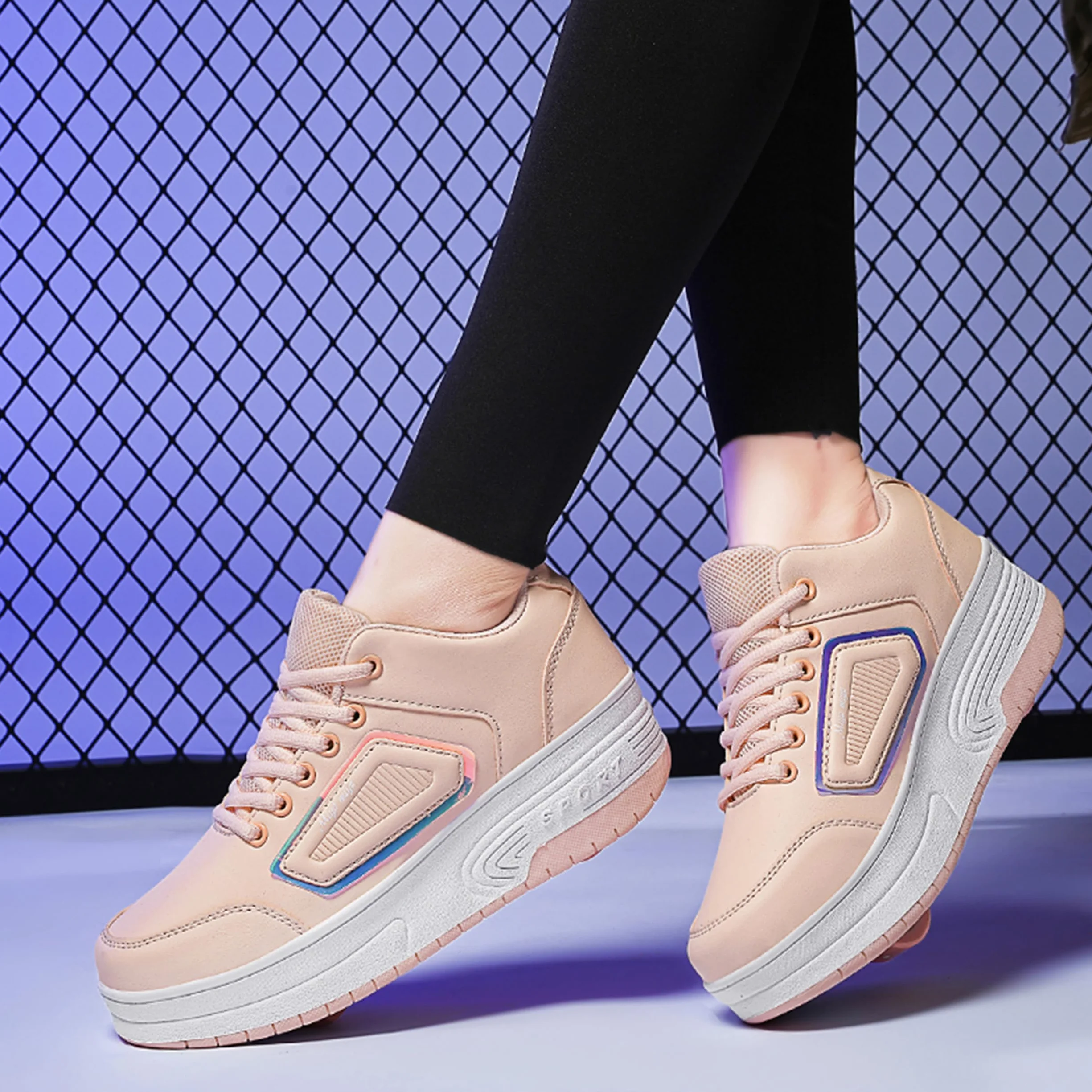 Zapatillas con Ruedas Ajustables para Niños y Niñas, Deportivas con Dos Ruedas