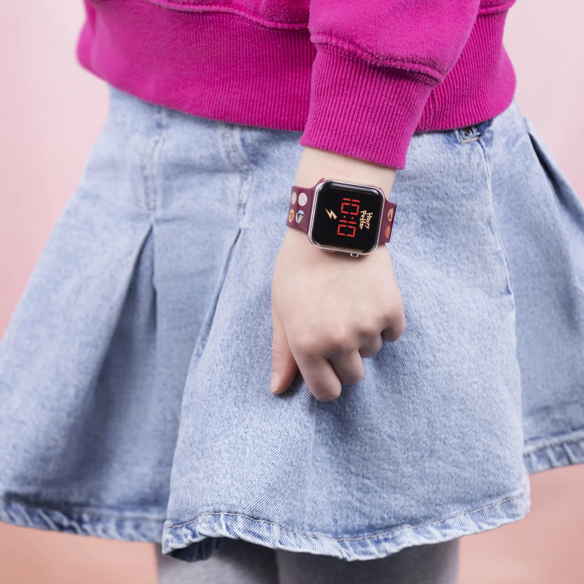 Accutime Harry Potter Reloj LED Digital para niños Correa de Silicona roja HP4155
