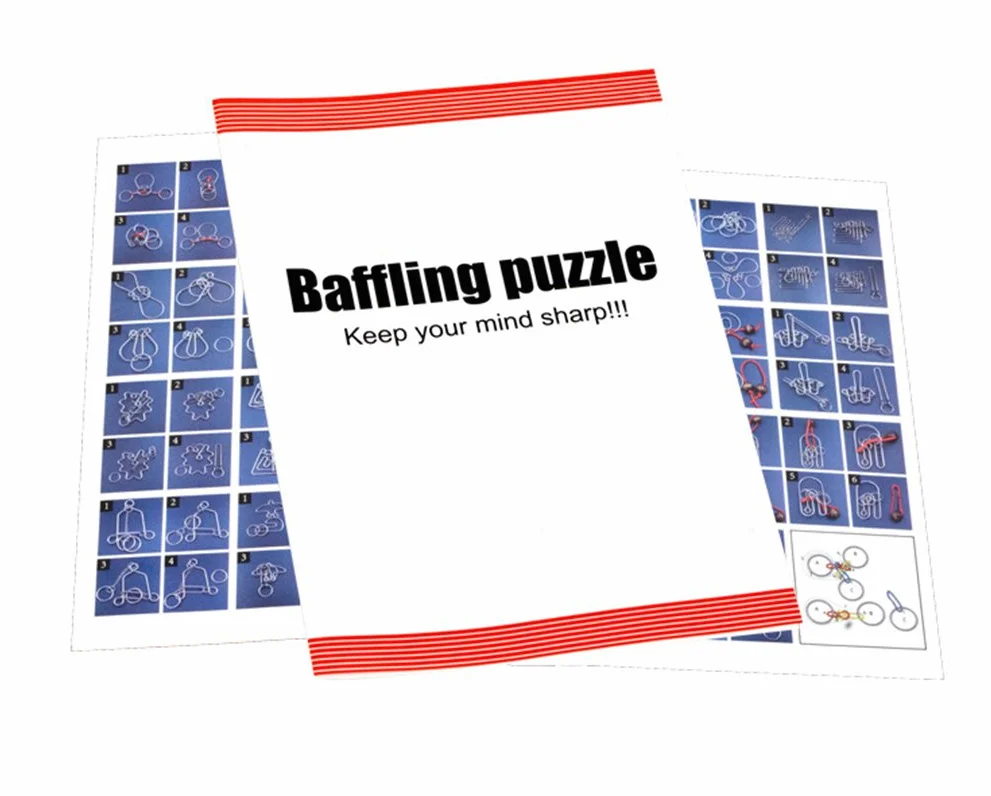 24 Piezas Juguetes Mágicos de Alambre de Metal Set - 3D Rompecabezas Brain Teaser Puzzle - IQ Inteligencia Juguete Educativo - Juego Niños y Adolescentes