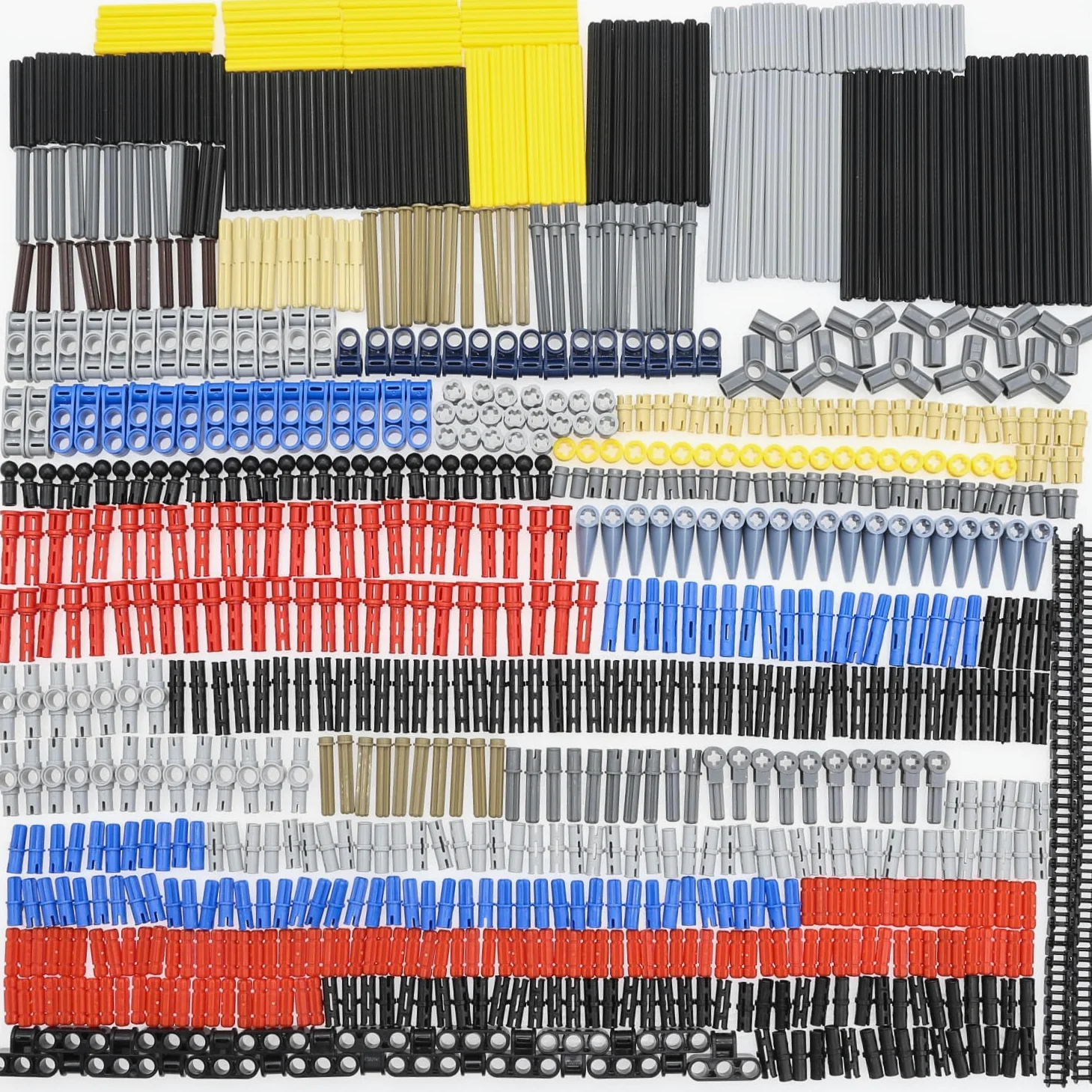 Kit de Ejes y pasadores Technic de 885 Piezas compatibles con Las Principales Marcas Piezas y Conectores Technic Bujes y eslabones de Cadena | piezas, piezas técnicas, motor, gars, rótulas, ruedas,