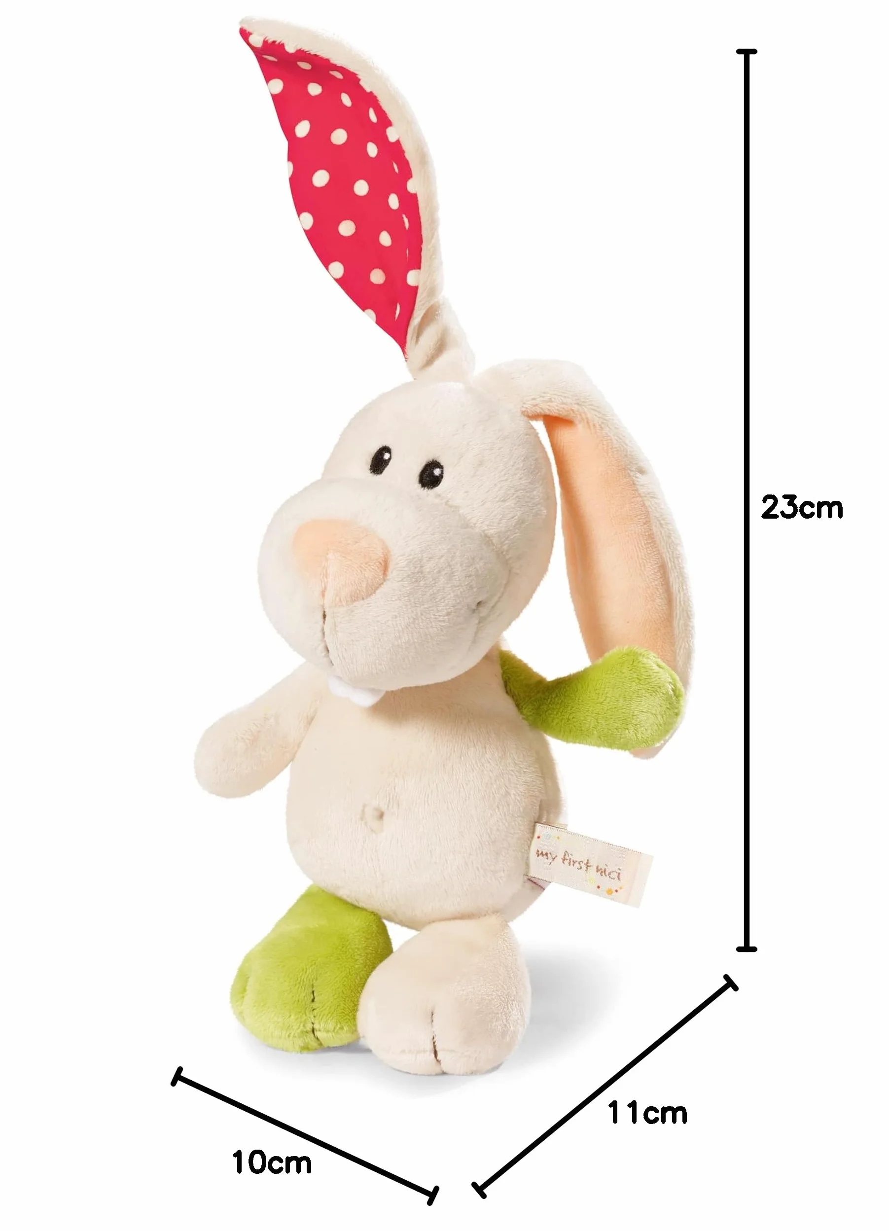 My First NICI 39685 - Tilli, conejo de peluche con headercard, 25 cm