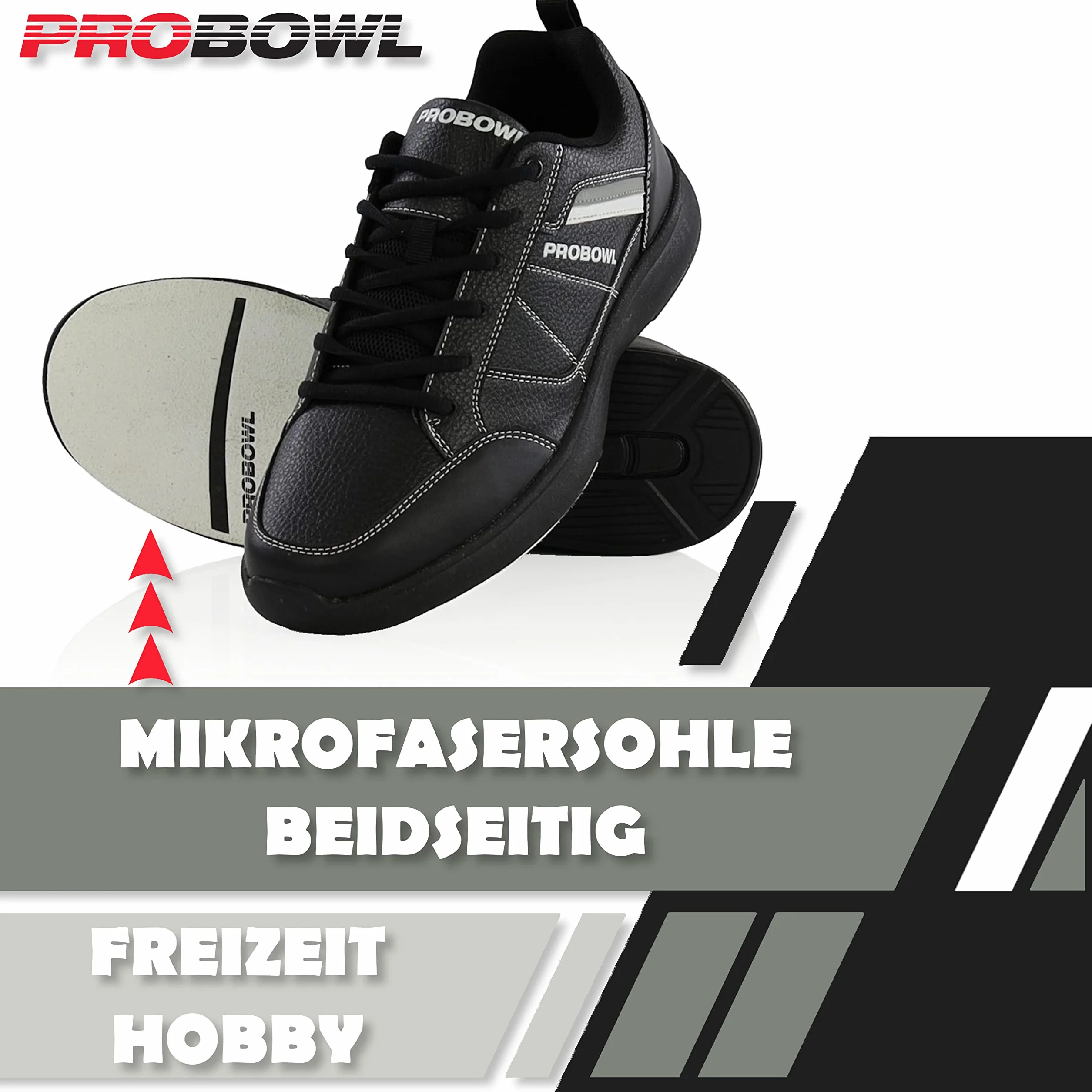 EMAX Zapatos de bolos Hombre Pro Bowl Kvara Negro