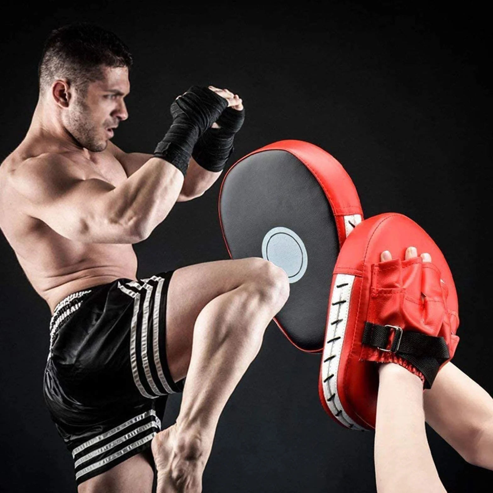 Boxing Punch Mitt Pads Muay Thai Kicking Pad Kickboxing Pad 2PCS