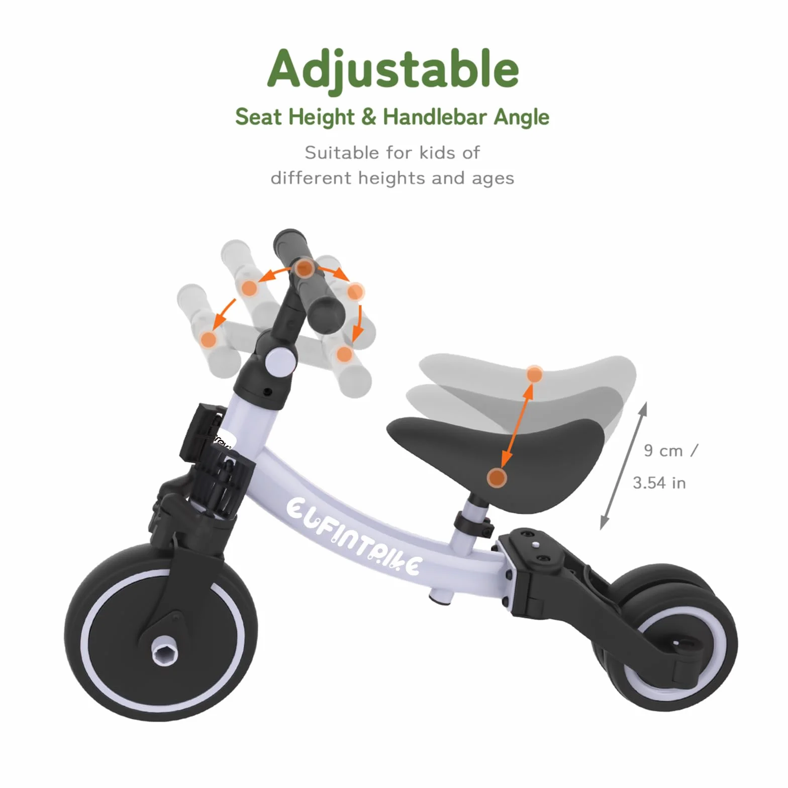 besrey Triciclos para Niños, 5 en 1 Una Bici Multifunción, Adecuado para niños de 1-4 años,Triciclo,Bicicleta,Carro de Equilibrio,Caminante, Altura del Asiento Regulable