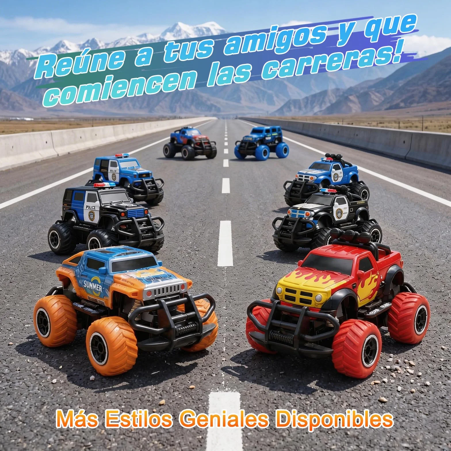 Pup Go Coche de Carreras Teledirigido 2.4Ghz para Niños 3 Años, Ideas, Rápido RC Coche de Juguete, Coche Radiocontrol Coche de Policía Niña,Coches Juegos Regalos Cumpleaños
