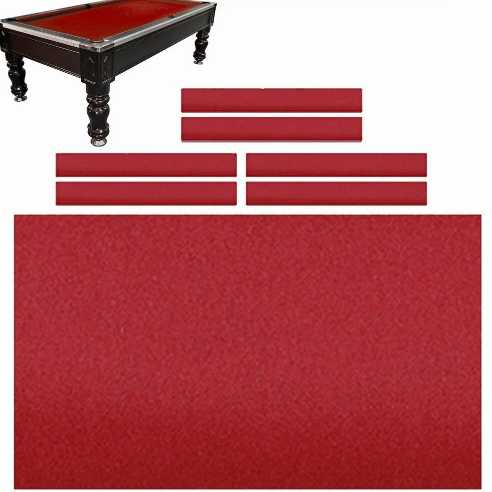 Mantel para Billar de 9 Pies con Tiras de Cojín, Fieltro Premium, Cubierta para Mesa de Billar