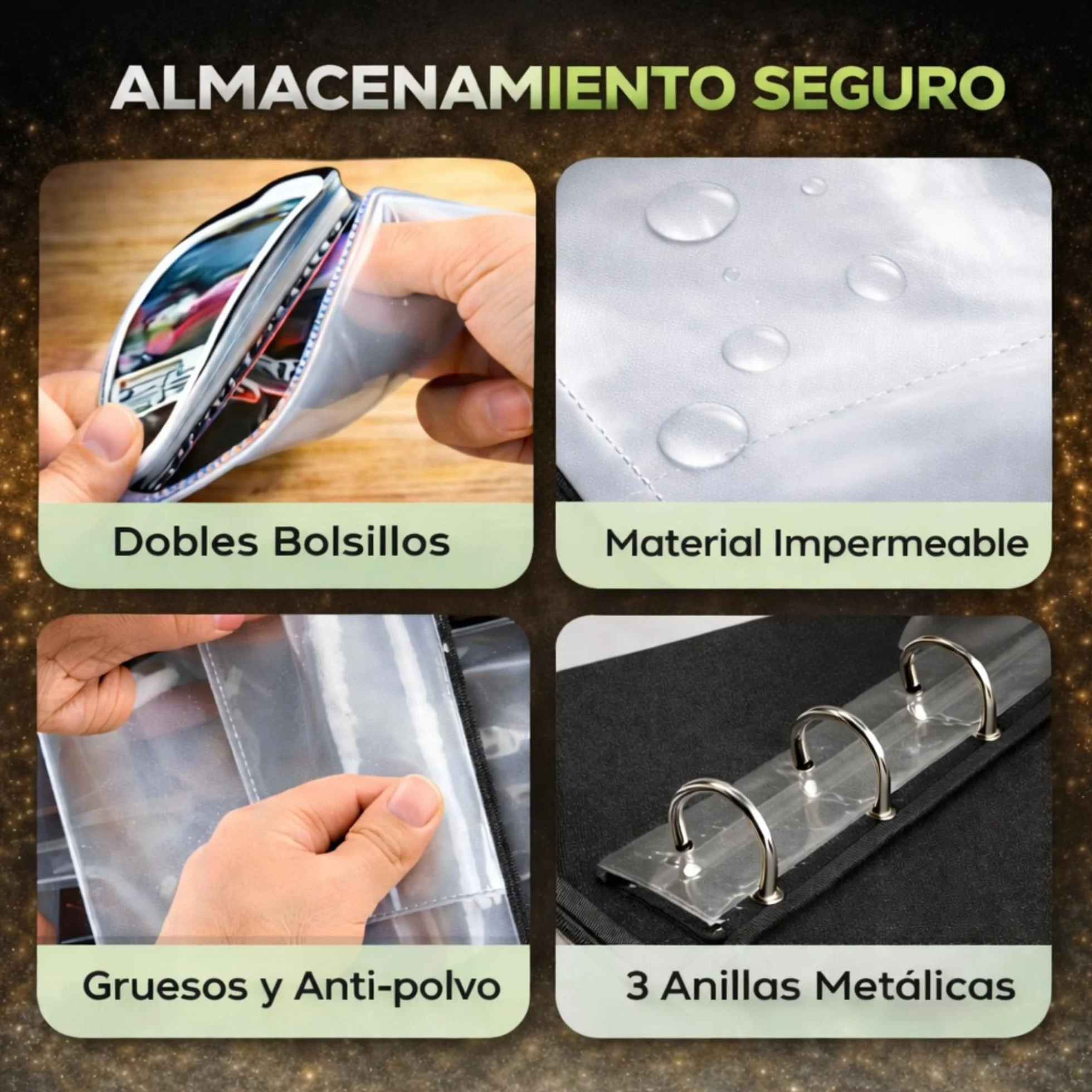 Álbum de Cartas profesional TGC,1080 Cartas,60 Páginas|Fundas Integradas, resistente al agua,acabado PREMUIM |Card Binder Profesional de coleccionista de Alta Capacidad,carpeta de tarjetas,archivador