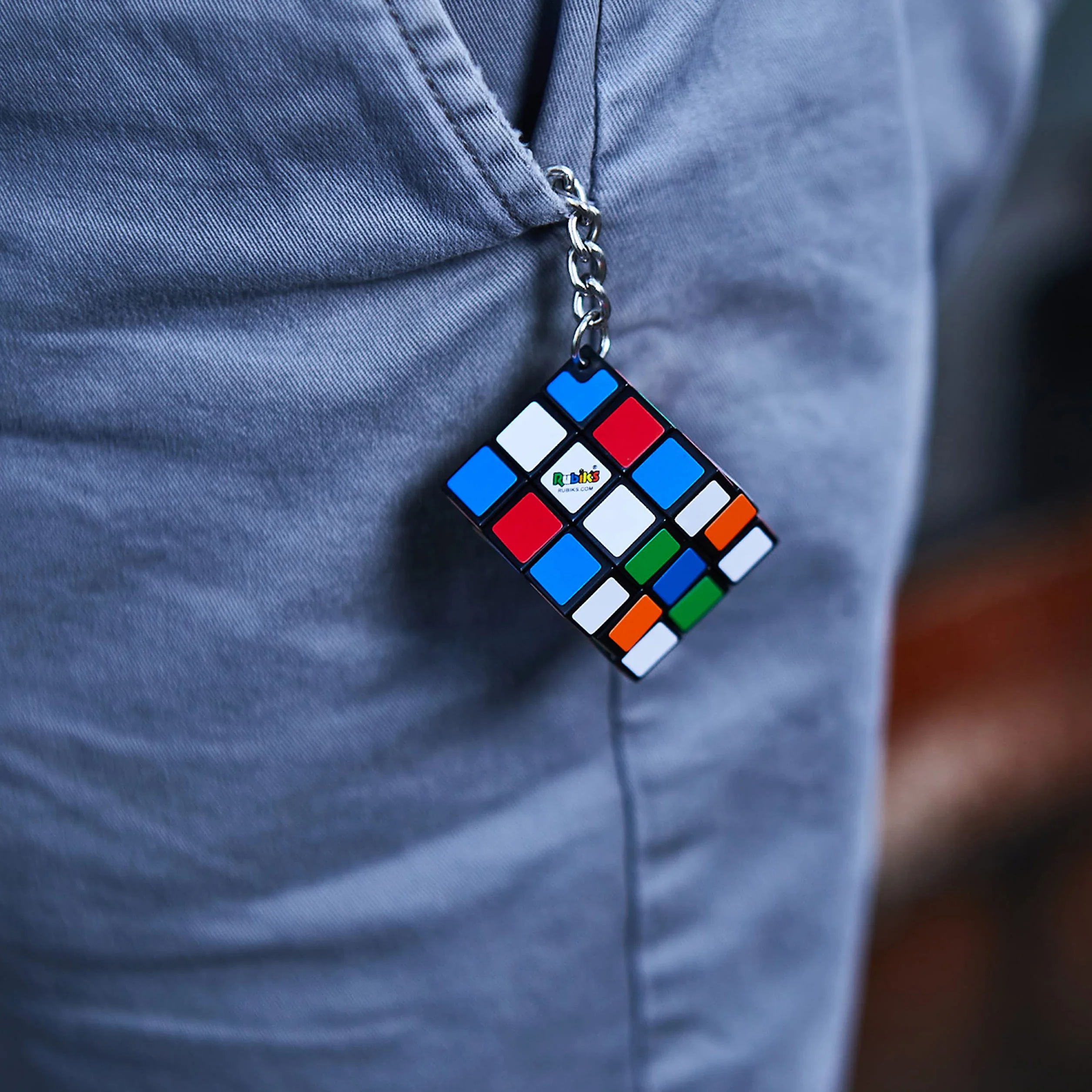 Rubik's 6064001 Llavero de Cubo con diseño de Cubo, Multicolor, 3 x 3 cm