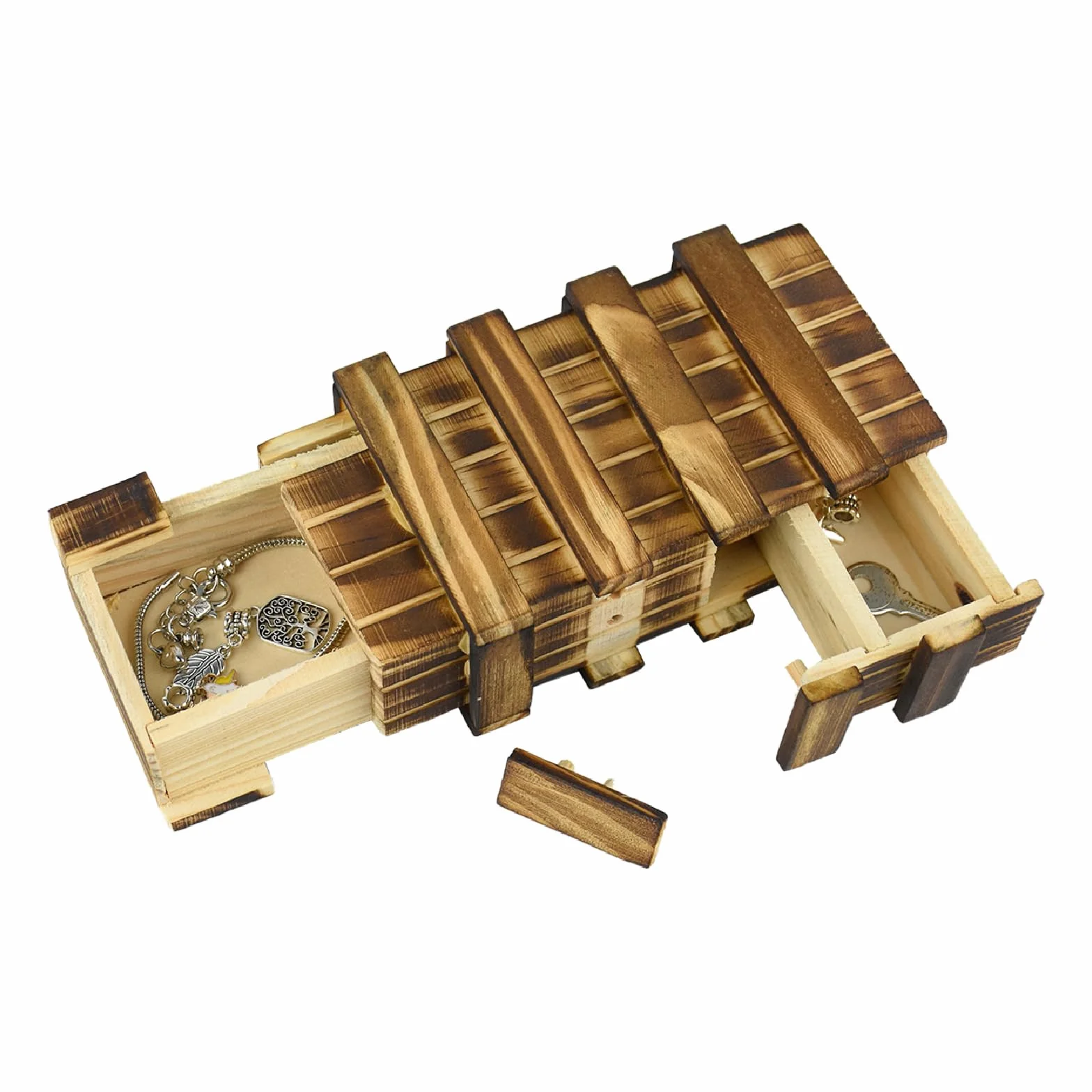 Caja Secreta Rompecabezas Madera, Caja Mágica Rompecabezas de Madera con 2 Compartimentos, Juegos de Logica Inteligencia, Caja Secreta Puzzles para Adultos Niños