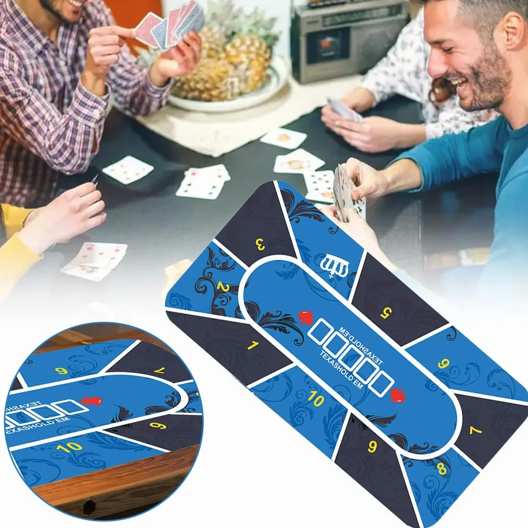 Tapete de Póker, Tapete Neopreno Juego Texas Holdem Verde, Cartas Poker Profesional, Tapete Cartas de Poker Juego Verde(120 * 60 cm)