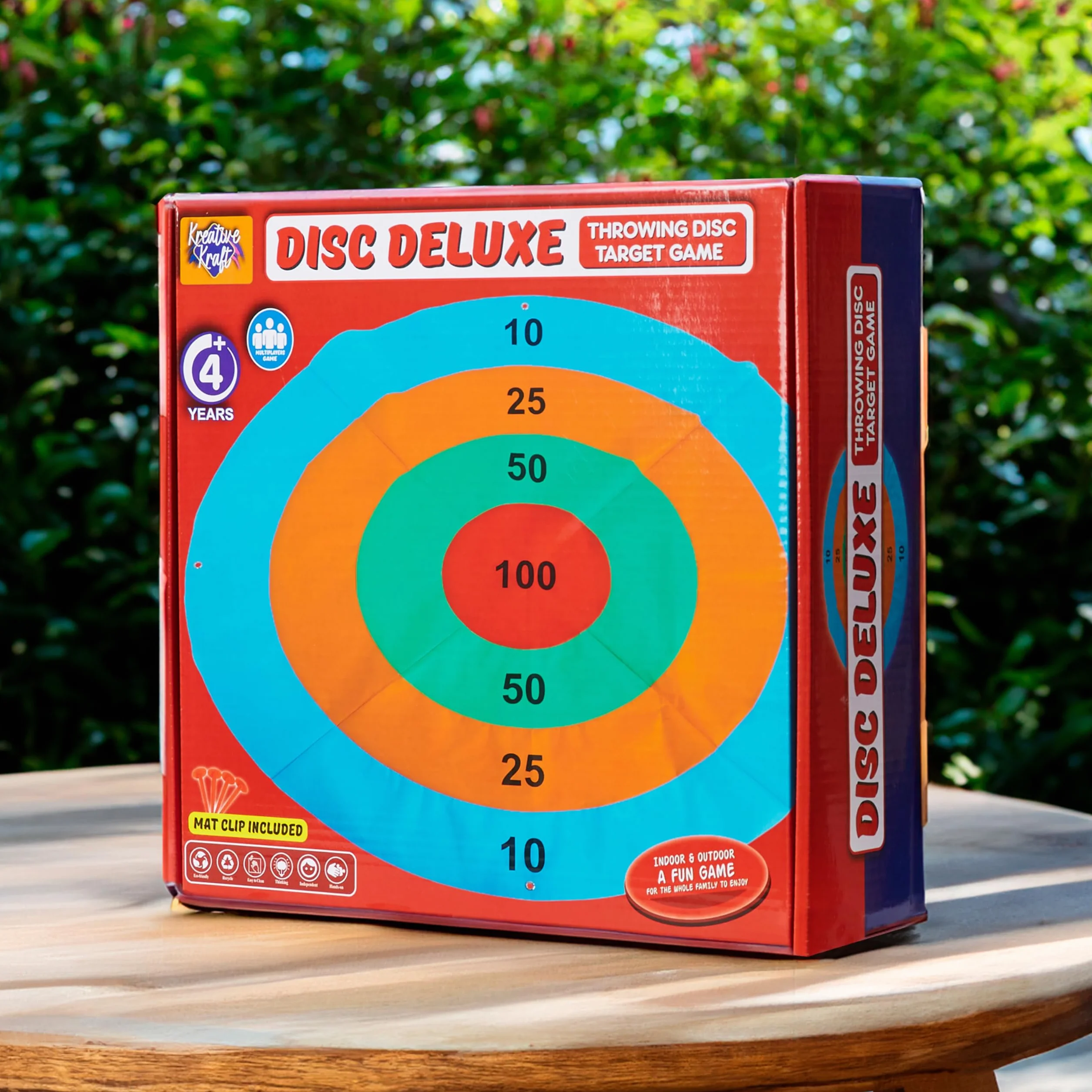 KreativeKraft Juegos Infantiles Juegos Exterior Niños Familia Adultos para Fiesta Cumpleaños Jardin Aire Libre Sacos para Carreras Ring Toss Game (Disc Toss)