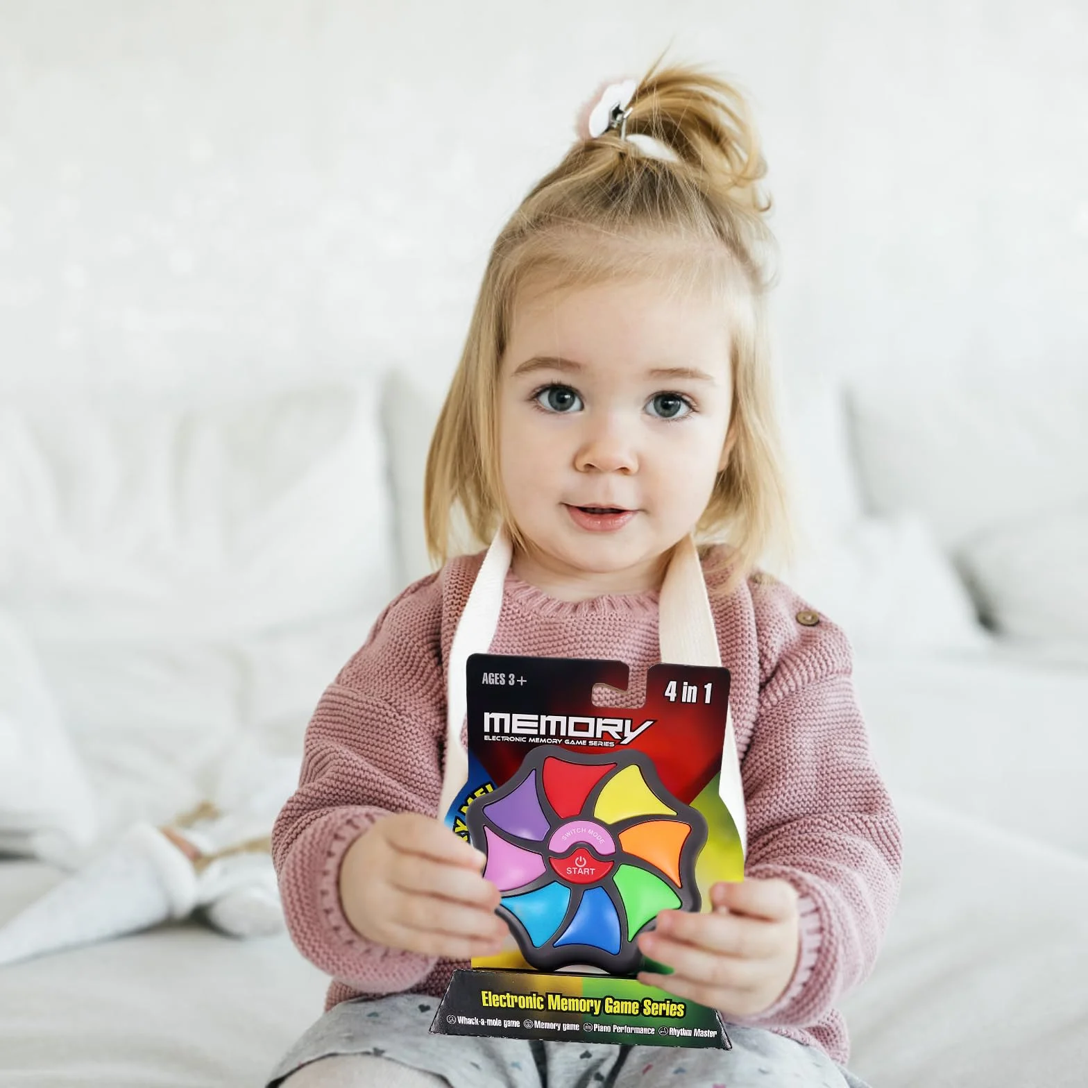 Juego de entrenamiento de memoria, juego de memoria electrónica para niños, juego de reacción multijugador con luces y sonidos, para entrenar el cerebro y las reacciones de los dedos, regalos para