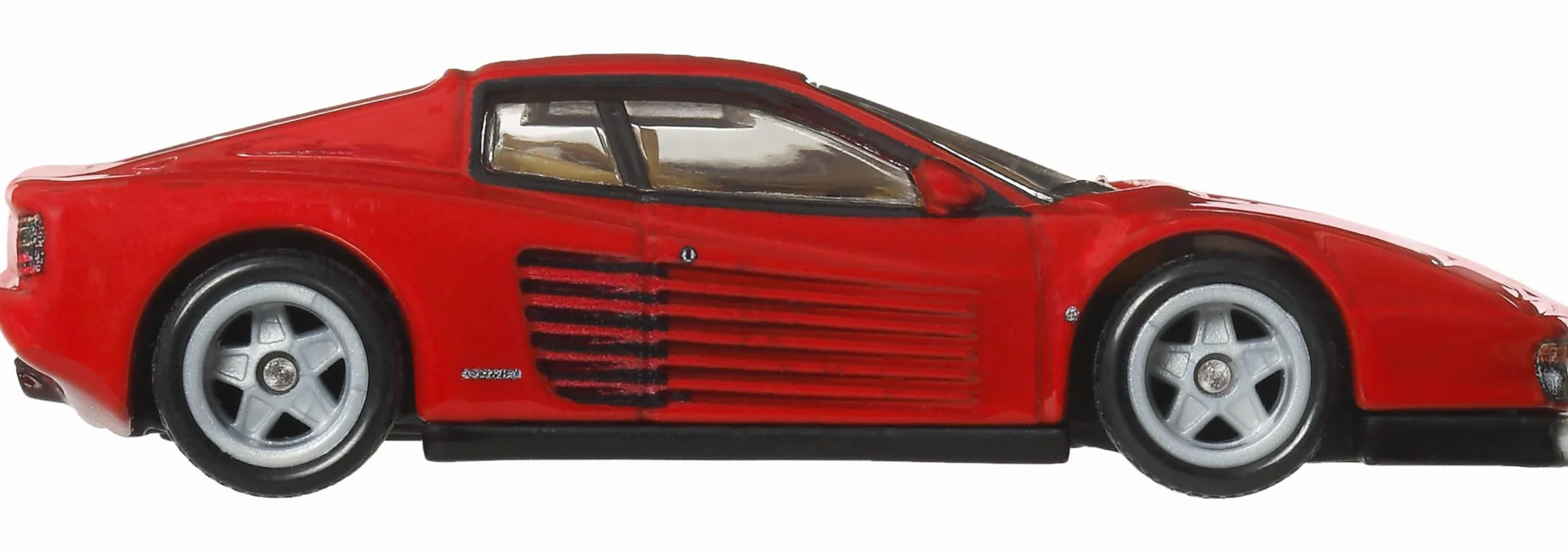 Hot Wheels Testarossa, Coche de Juguete Premium a Escala 1:64, con neumáticos Real Riders y Carrocería y Chasis Metal/Metal, JKF00