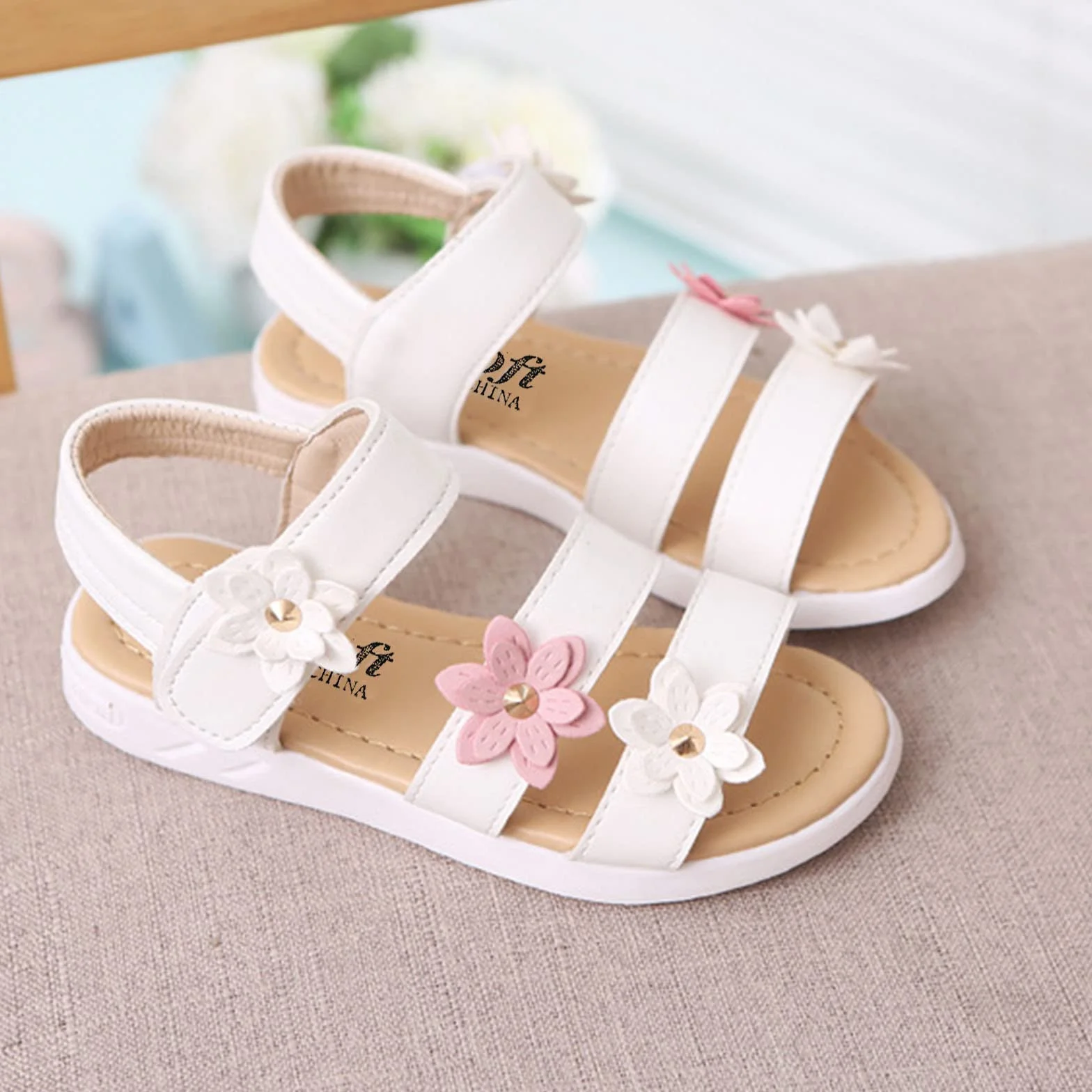 Sandalias Niña Verano, Lindo Dibujos Animados Zapatos Ligero Antideslizantes Princesa Chanclas Bebé Playa Caminar