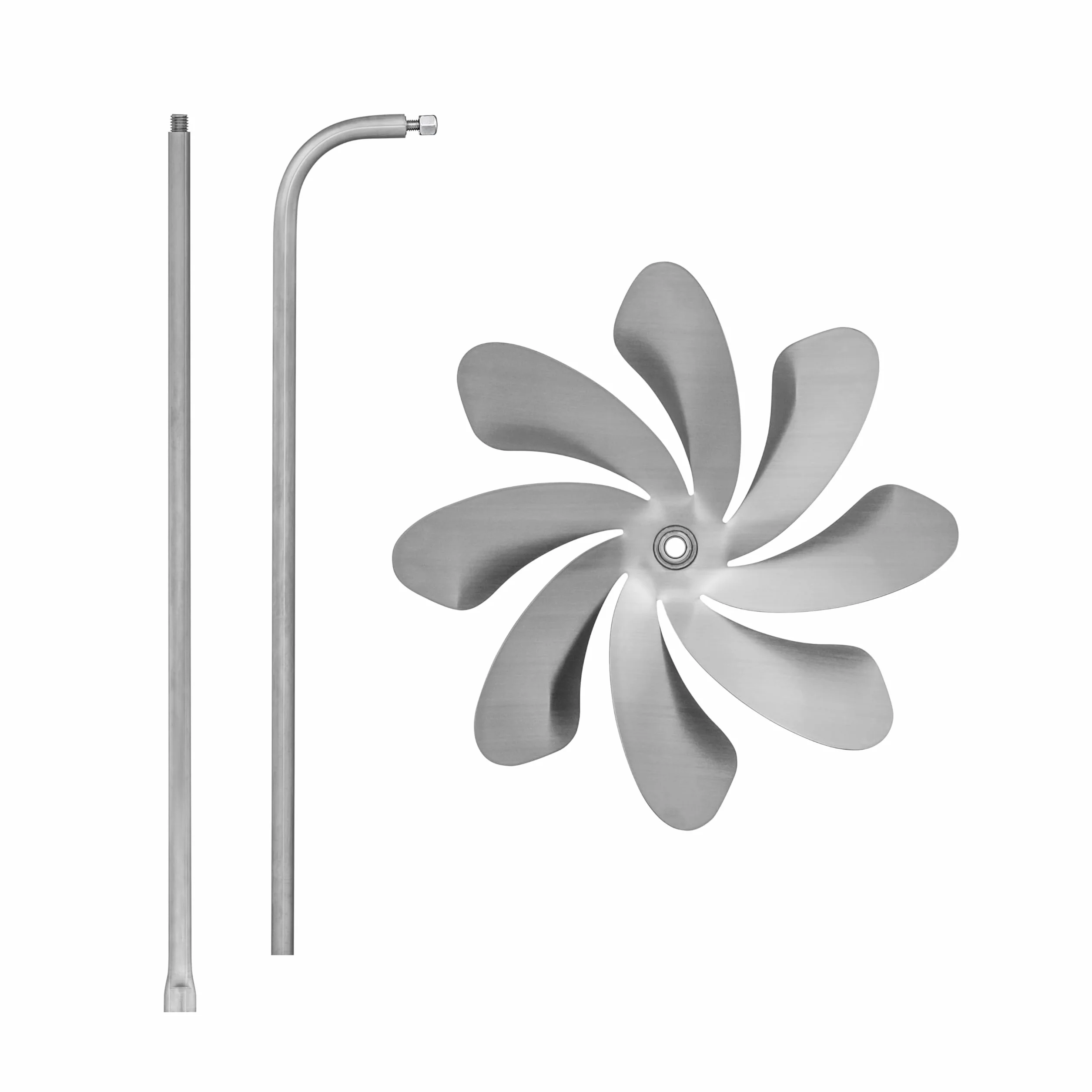Molinillo de viento Speedy20 de steel4you; modelo A1002, hecho de acero inoxidable, diámetro del rotor de 20 cm, rodamiento de bolas, decoración para jardín, fabricado en Alemania