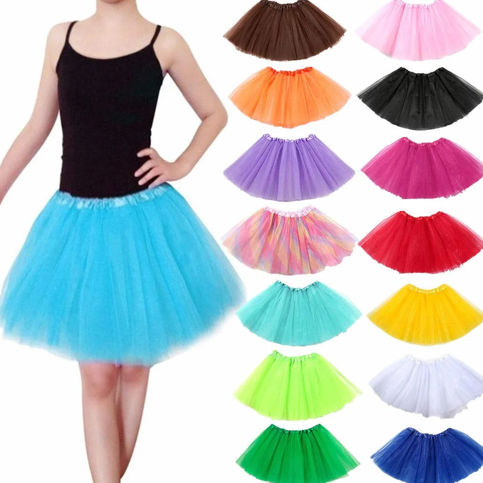 Tutu Elastico Tul 3 Capas 30 CM para niña Bebe Falda Disfraz Ballet