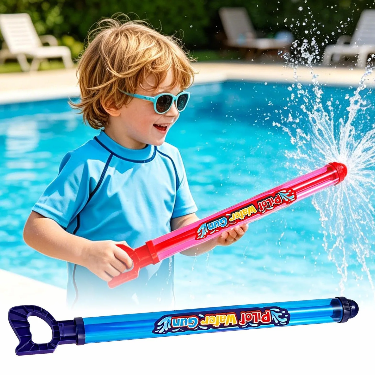 Pistola De Agua Juego De 2 Piezas De 360 Grados Interactivo Para | Juguetes Acuáticos de para Niños Para Niños Y Niñas En Exteriores Jardín Patio Parque Piscina Playa Camping Baño