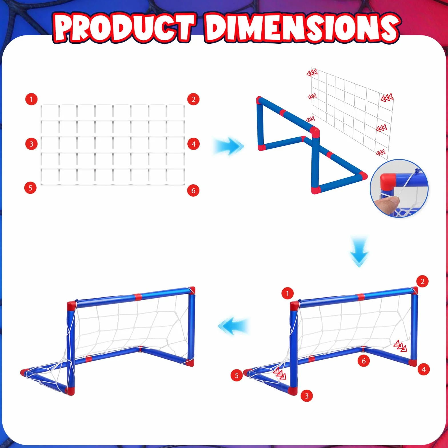Balon Futbol Juguetes Niños 4 5 6 7 8 9 10 Años, Pelota Futbol Niño con Ojos Brillantes & 2* Porterias, Juegos de Balón Fútbol Flotante para Niños-Regalo Ideal para Niños de 3 a 12 Años