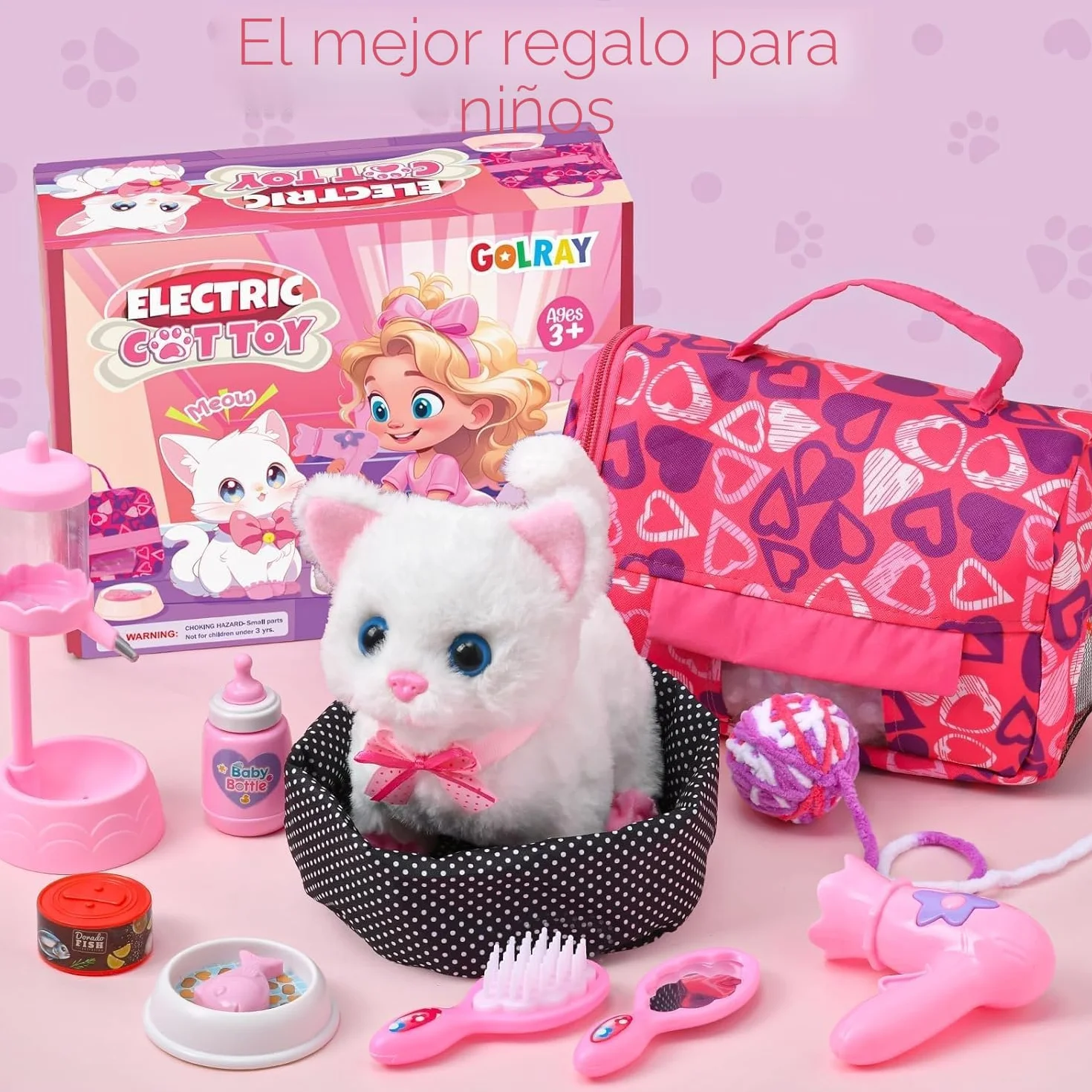 Tacobear Juguete Electrónico para Gatos Peluche Interactivo Juguetes para Bebés Que Ladran y Mueven la Cola Regalos para Niñas de 3 4 5 6 Años Juguetes para Niñas de 3 4 5 6 Años
