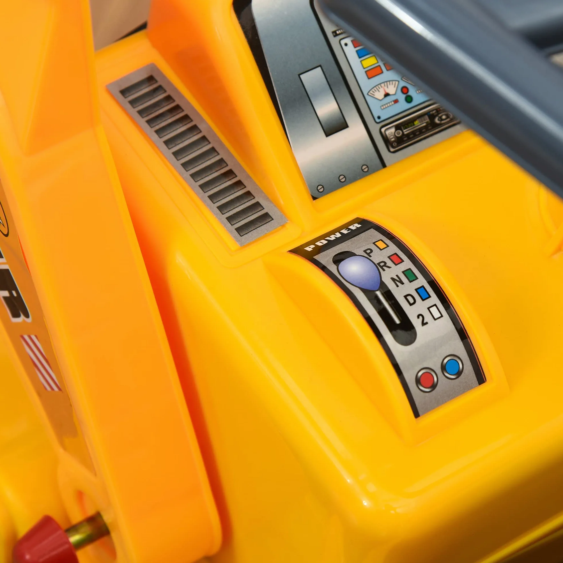 HOMCOM Camion Correpasillos Tractor sin Pedales para Niños de 2-3 Años con Pala Excavadora Espacio de Almacenaje Oculto y Bocina 70x26x37 cm Amarillo