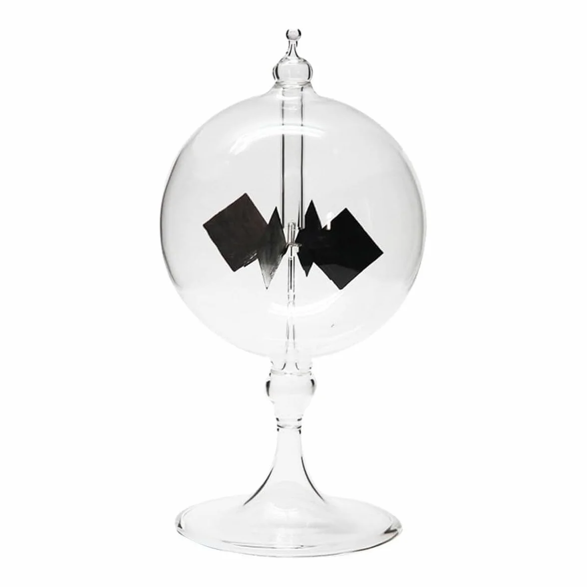Gorise Radiómetro Solar Crookes Transparente, Molino de Viento de Vidrio con aspas giratorias alimentadas por energía Solar, Herramienta educativa para la decoración del del hogar.