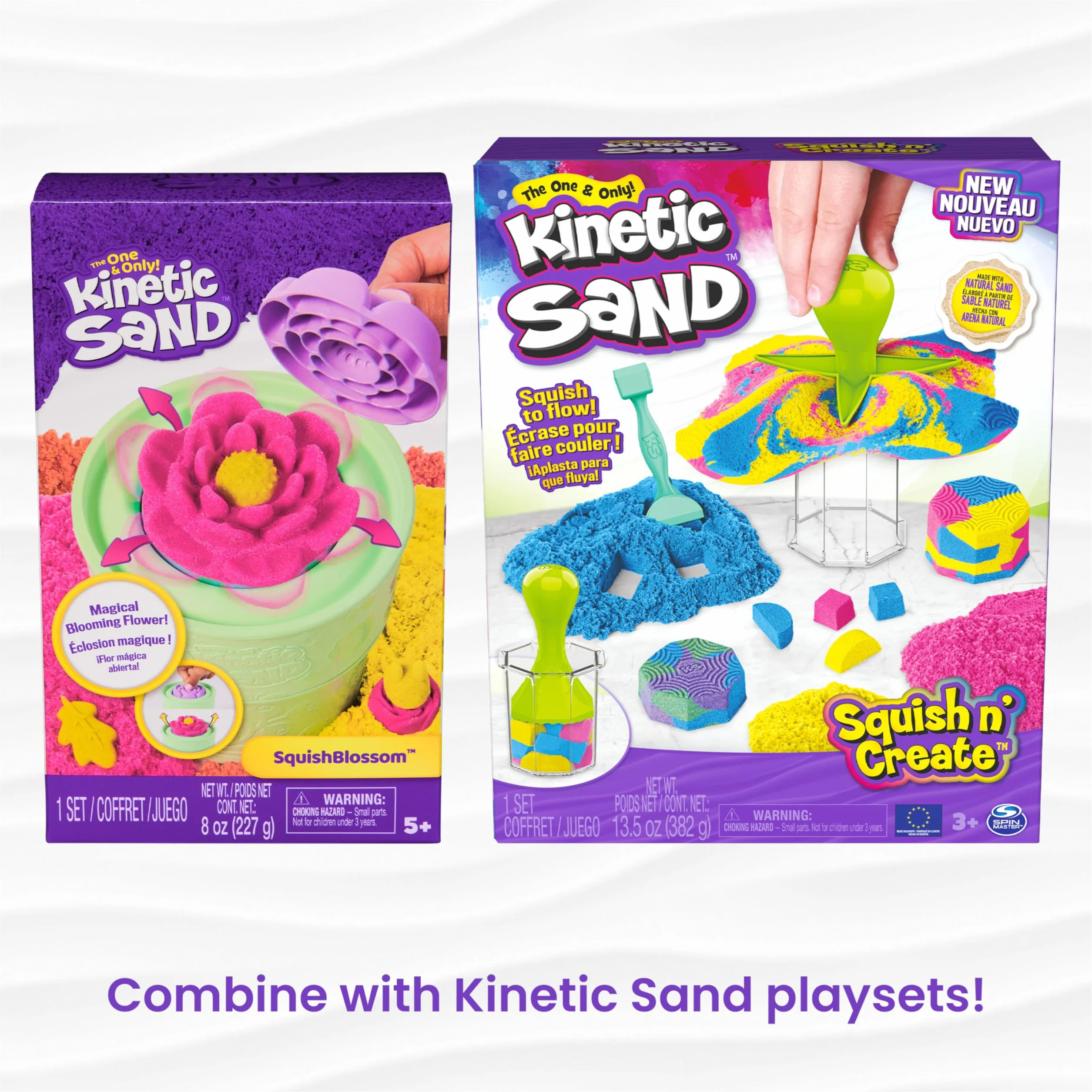 Kinetic Sand - 907 g de Arena Mágica Azul para Mezclar, Moldear y Crear - Kit Manualidades Niños - Juguetes Niños 3 Años + - Arena Kinetica