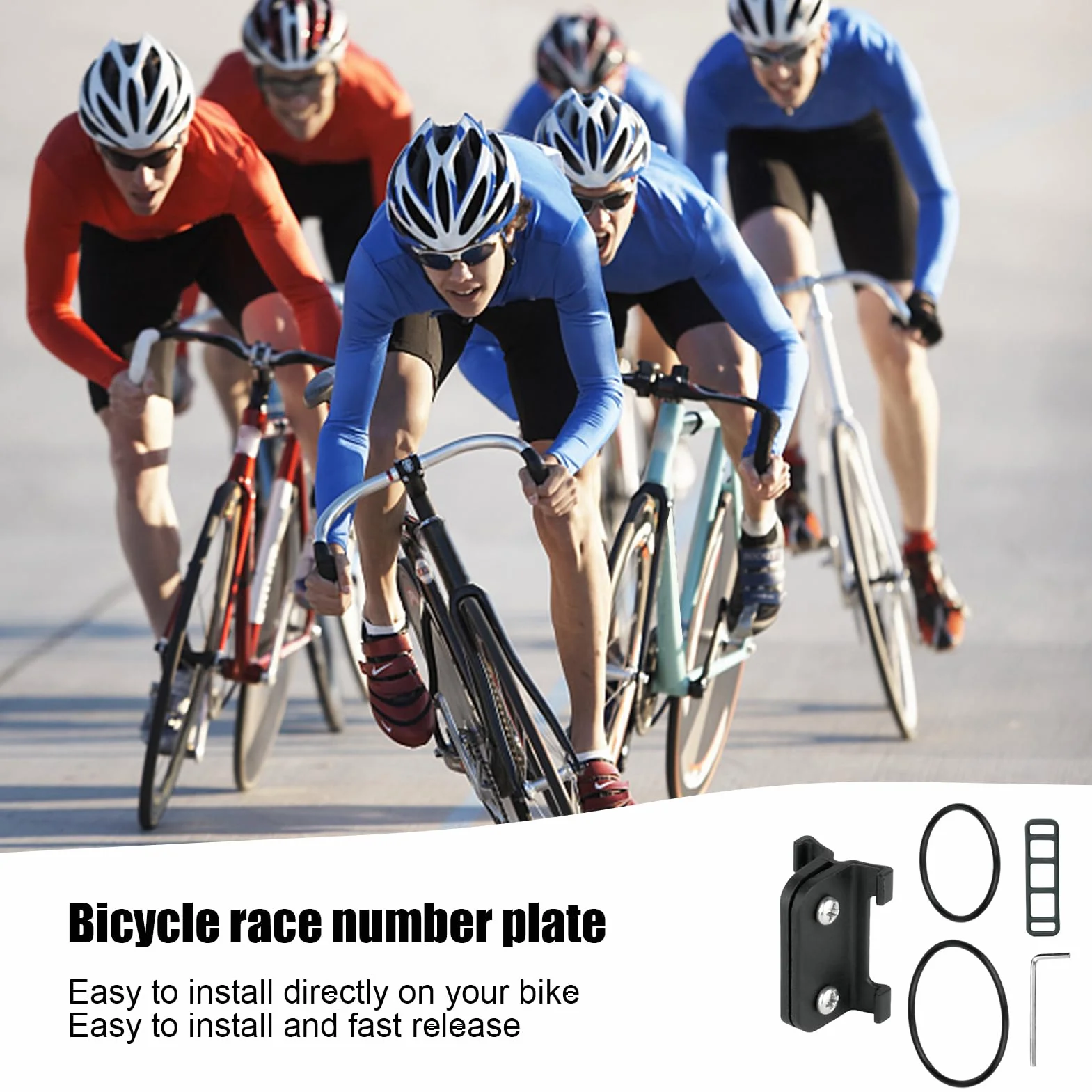 Monte Tag para Bicicletas Puerta de Placa de Número Duradero Ligero Accesorio Ciclismo Competiciones