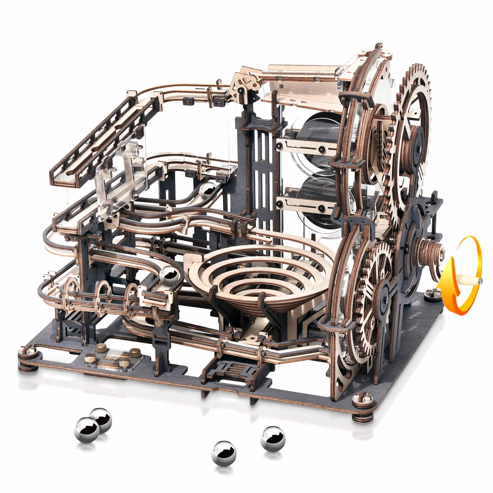 ROBOTIME Marble Run 3D Maquetas Madera Modelo De Kits para Adultos para Laser Cut Puzzle Construir Montar Construcción Artesanía Jigsaw Cumpleaños o Día de los Reyes Magos Ciudad Noche
