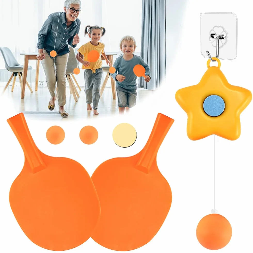 ADERTOS Juego de Entrenamiento de Tenis de Mesa para Colgar, Entrenador de Tenis de Mesa de Interior para Niños Adultos