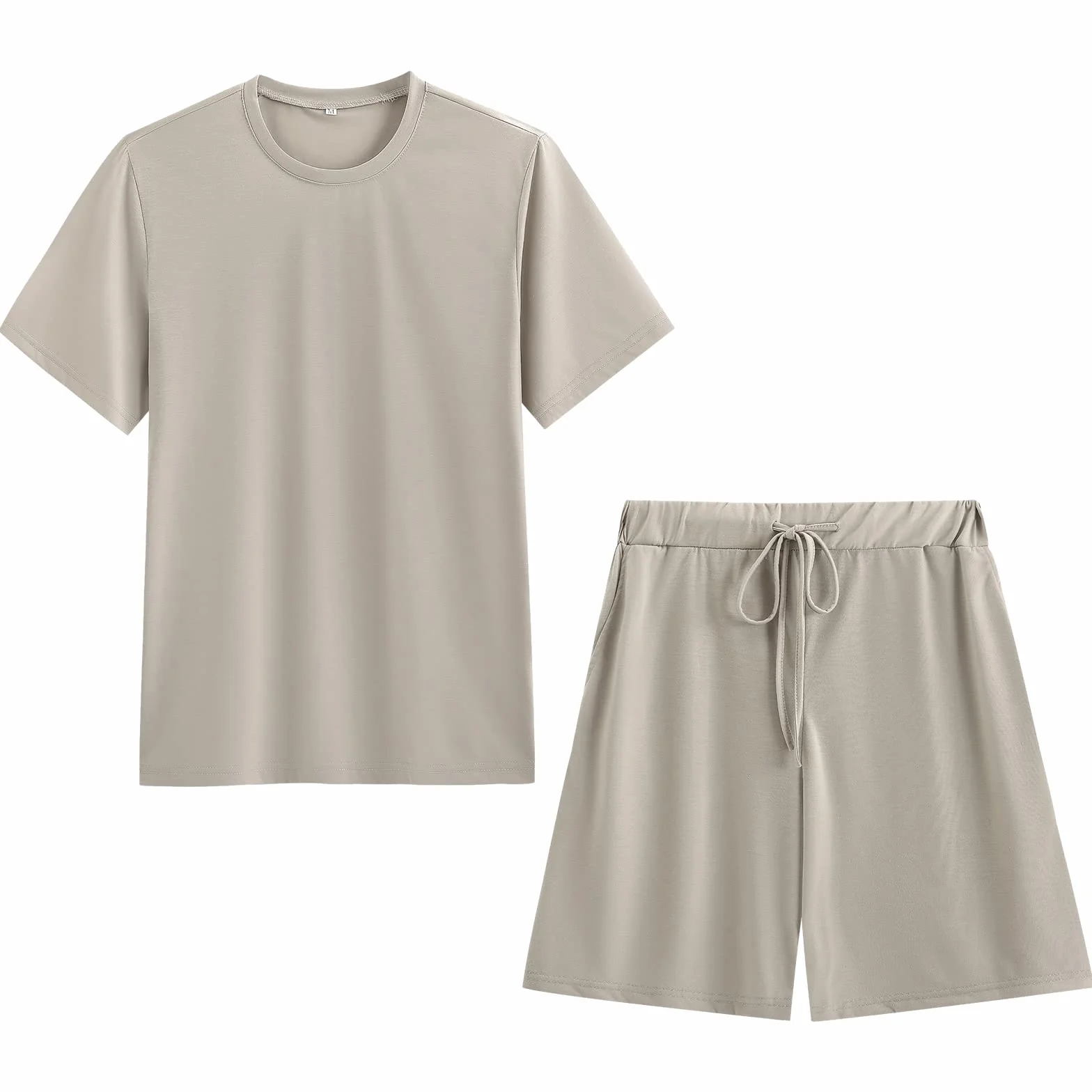 amropi Chándal Deportivo Hombre 2 Piezas Camiseta Shorts Verano Conjunto