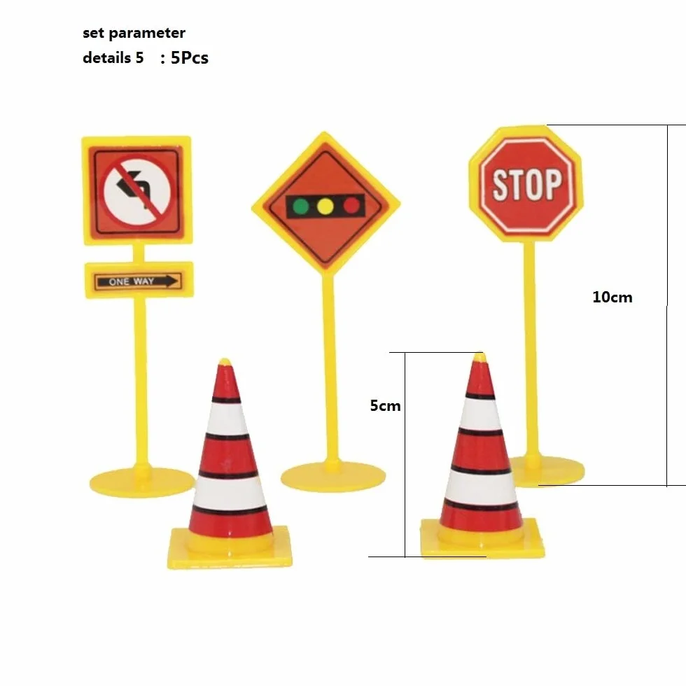 41 Piezas Set de Señales de Tráfico - Calle Juego de Juguetes en Miniatura con de Tráfico Señal de Tráfico Mini Señales de Tráfico Juego de Simulación para Niños Educativo Preescolar